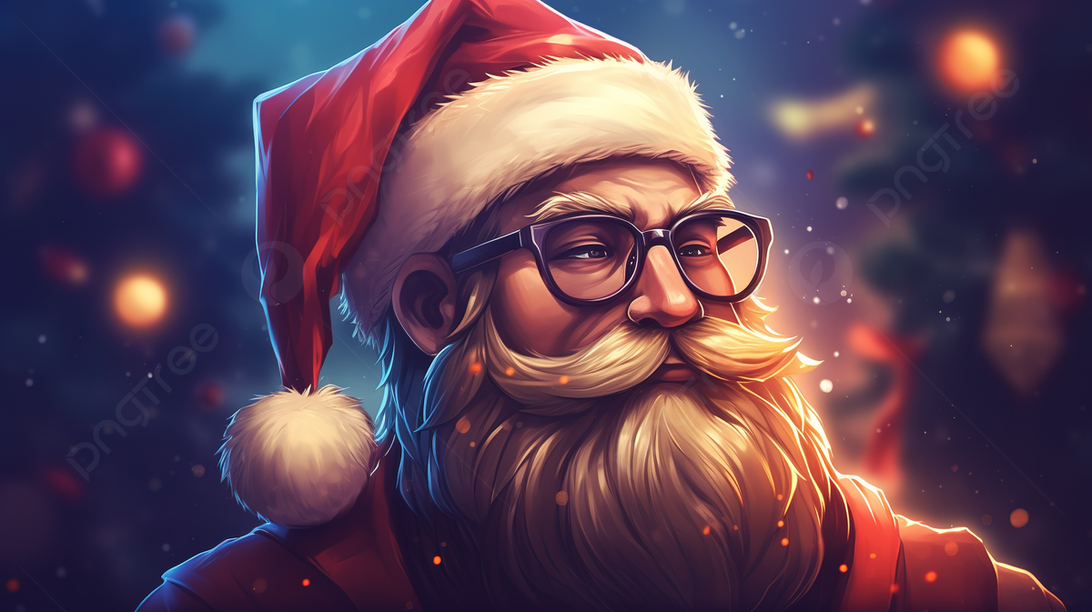 1200x673 Photo Of An Animated Santa Claus With Glasses, Profile Picture Christmas, Christmas, Profile Background Image And Wallpaper for Free Download