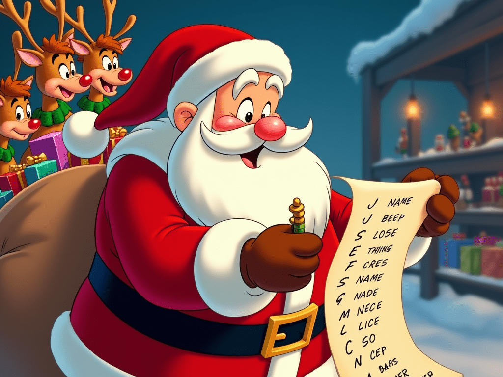 1024x768 Cartoon Christmas Wallpaper AI Designer