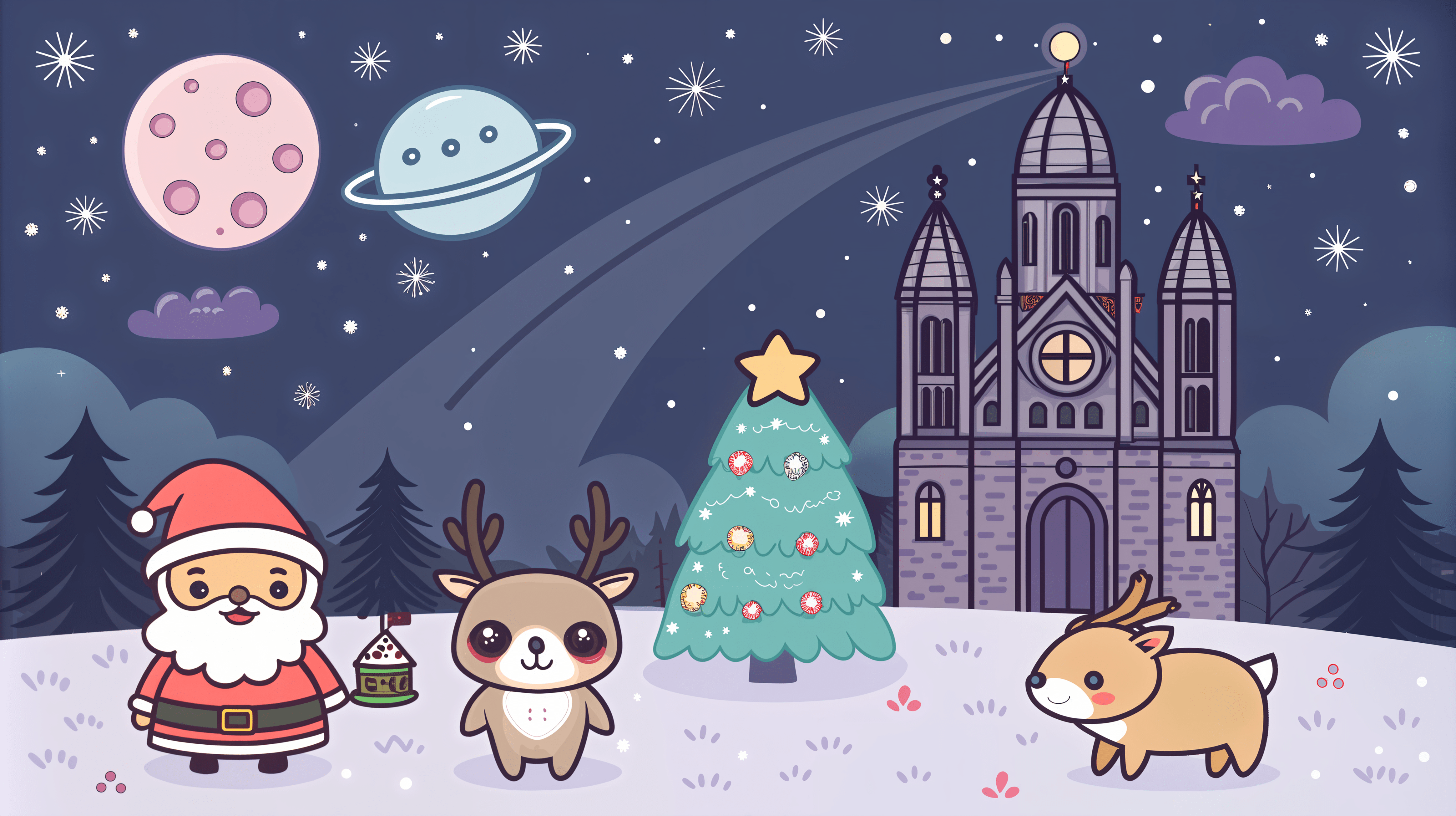 4656x2608 Cute Christmas Magic in 4K Ultra HD Wallpaper