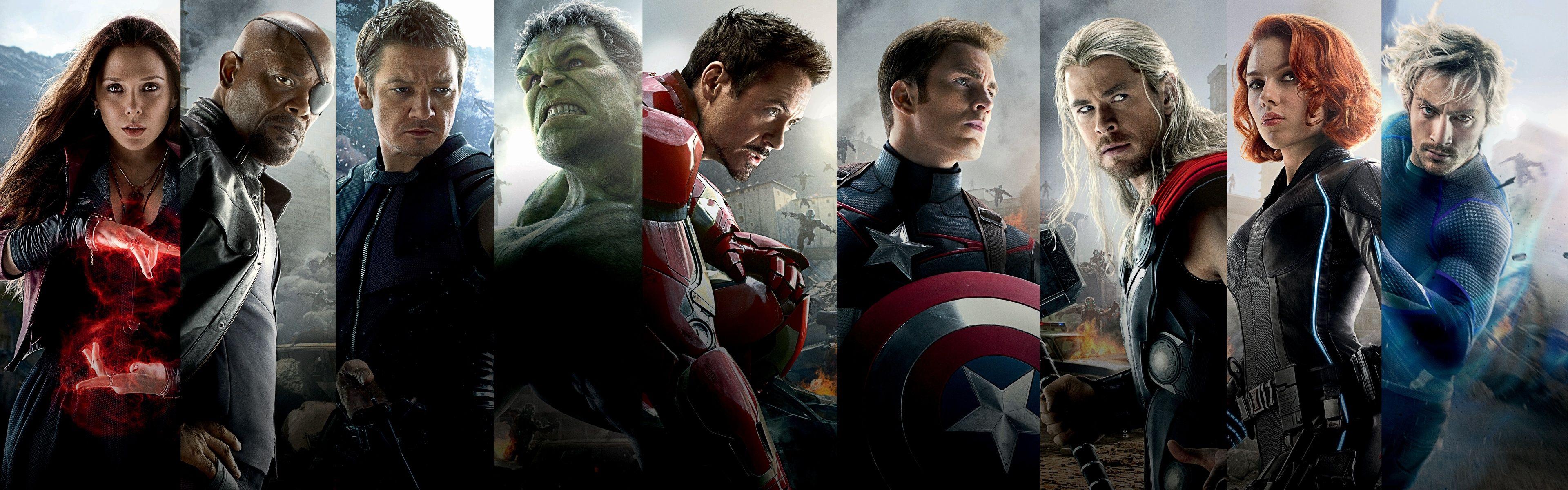 3840x1200 Avengers Dual Screen Wallpaper