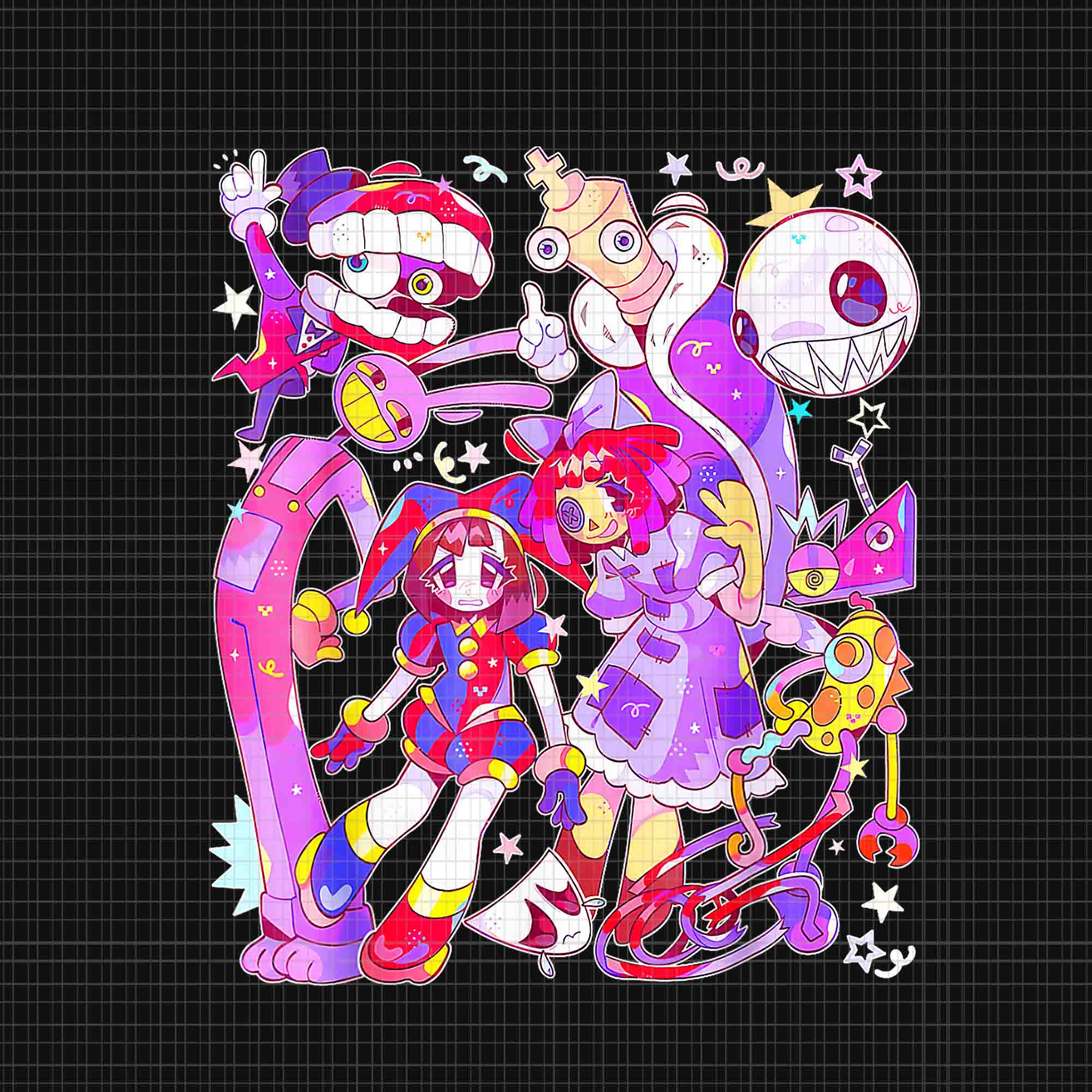 2000x2000 Digital Circus Pomni Funny Ragatha Jax DigitalCircus Png, DigitalCircu