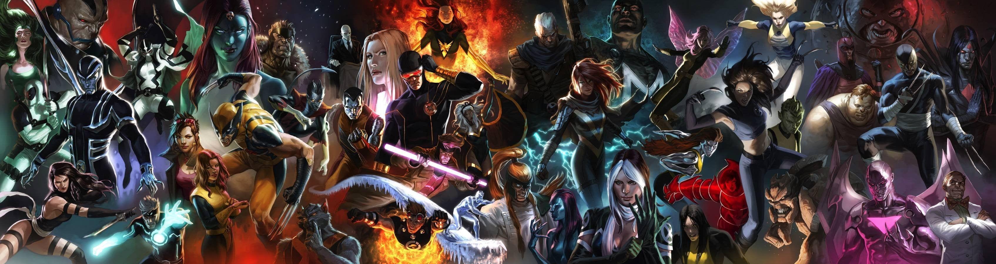 3389x900 We Are The X Men (Wide, Dual Monitor)