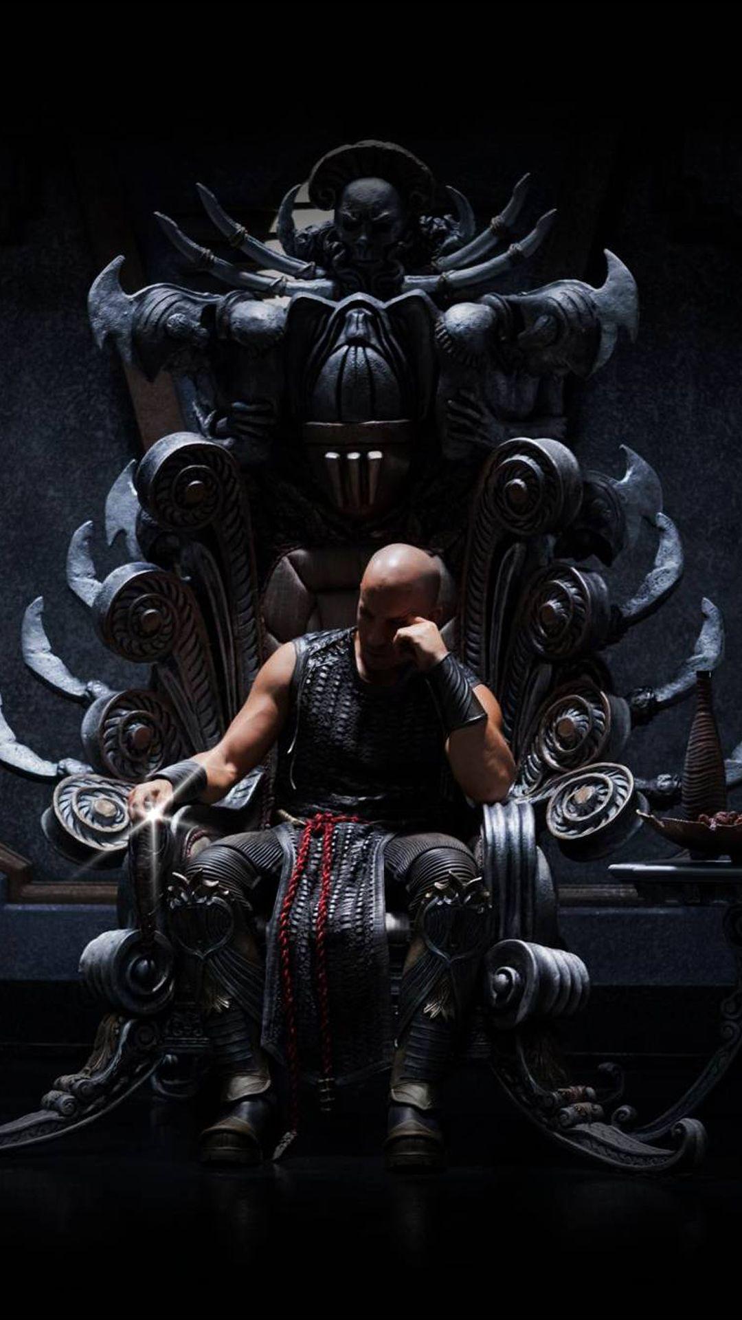 1080x1920 Riddick Throne Black Android Wallpaper free download