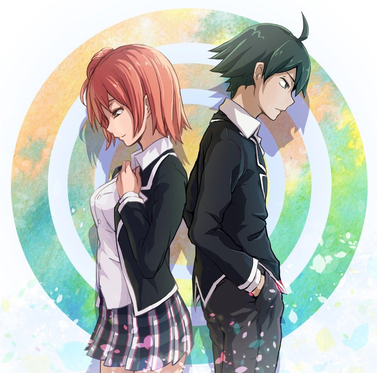 1200x1190 Male and female anime characters wallpaper, Yahari Ore no Seishun