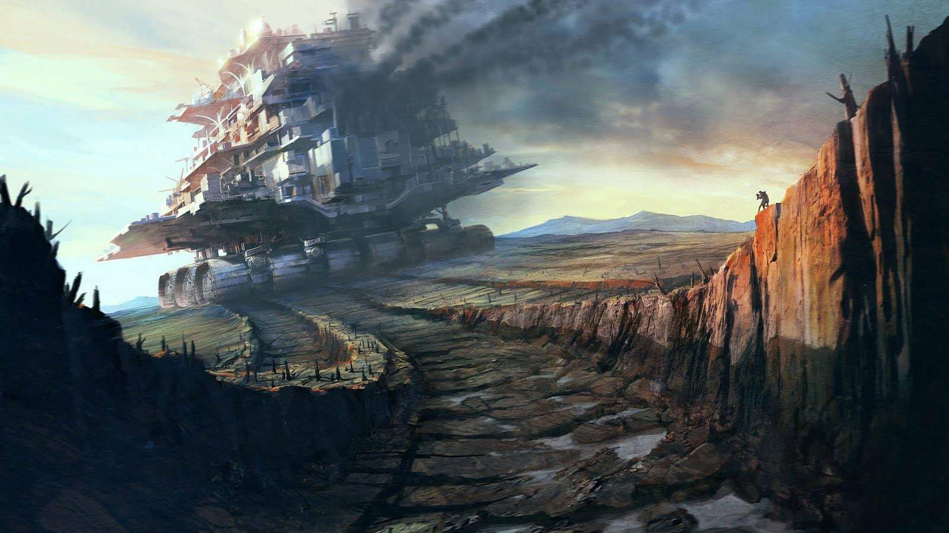 1920x1080 Wallpaper art, philip reeve, mortal engines, gusinitsy, trace