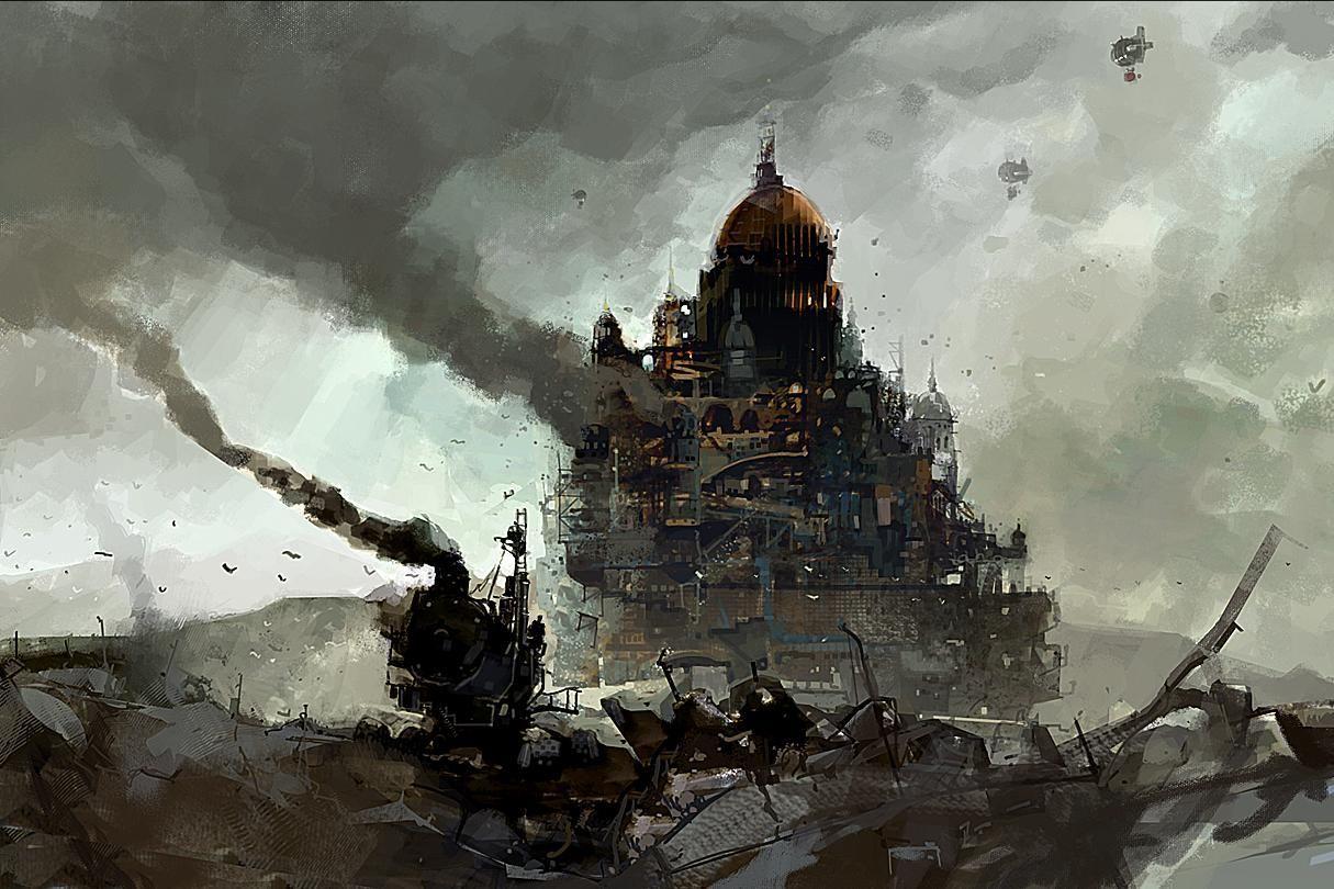 1215x810 London from Mortal Engines by Ian McQue. More here