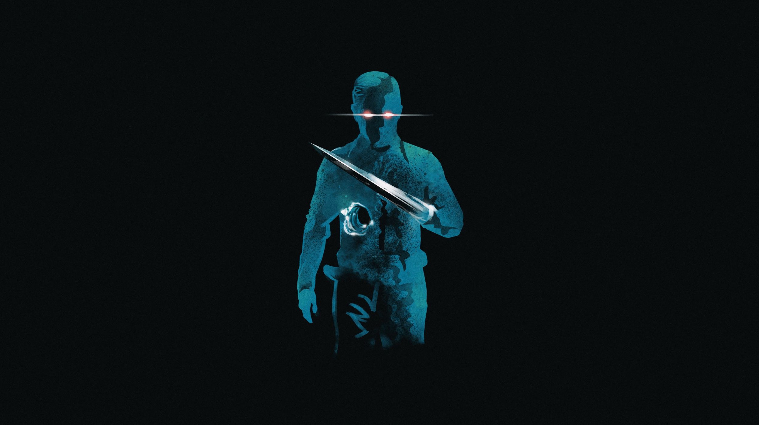 2500x1400 Wallpaper background, minimalism, art, Terminator, T- by Vincenttrinidad, Vincenttrinidad, by Vincent Trinidad for mobile and desktop, section минимализм, resolution 2500x1400