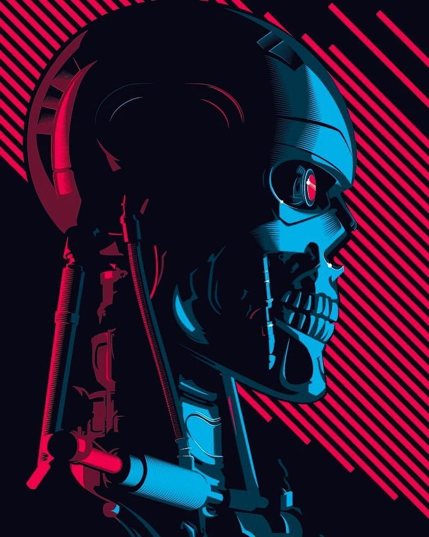850x1063 Terminator Art by VectorPosterArt terminator, terminator t 1000 HD phone wallpaper