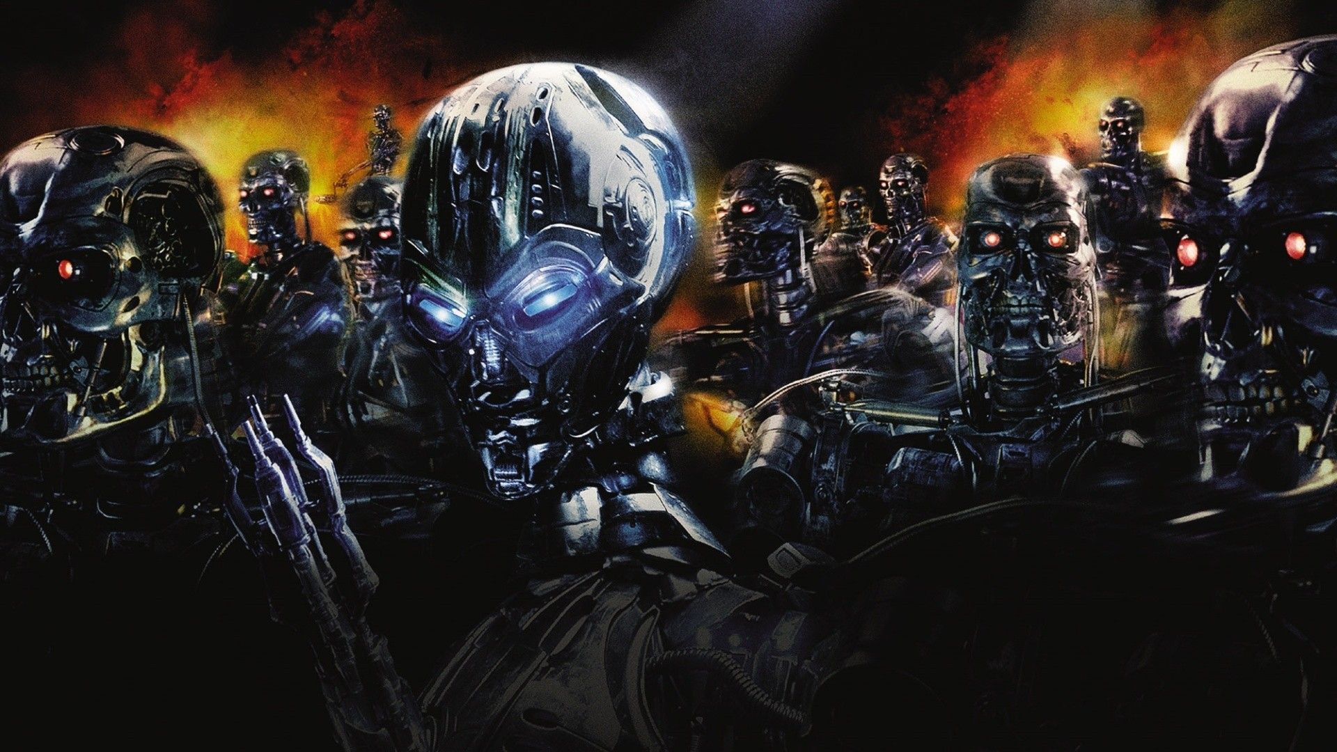 1920x1080 HD Wallpaper: Army of the Terminators from Terminator 3
