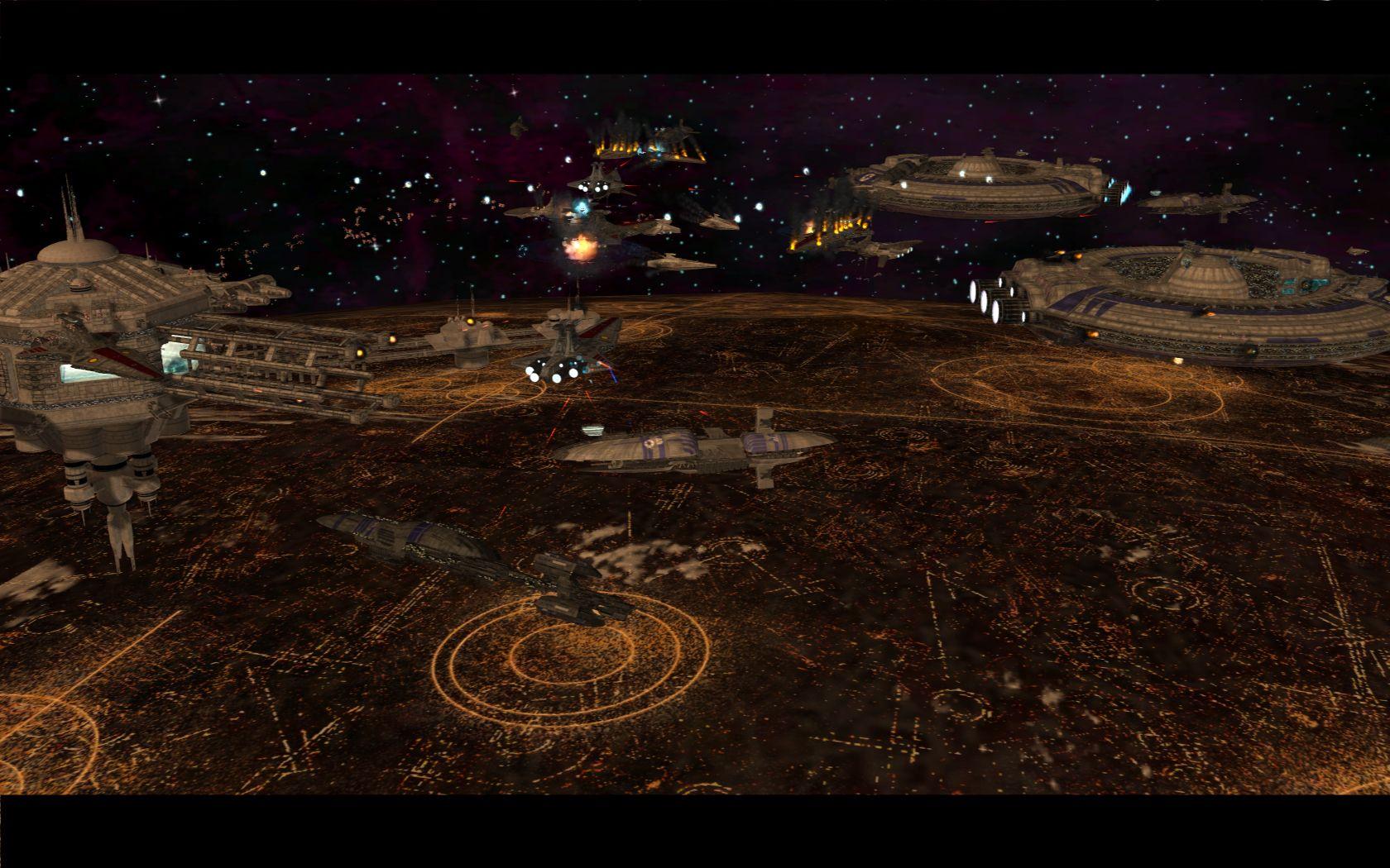 1680x1050 Report Rss Battle Over Coruscant Wars Wallpaper Space