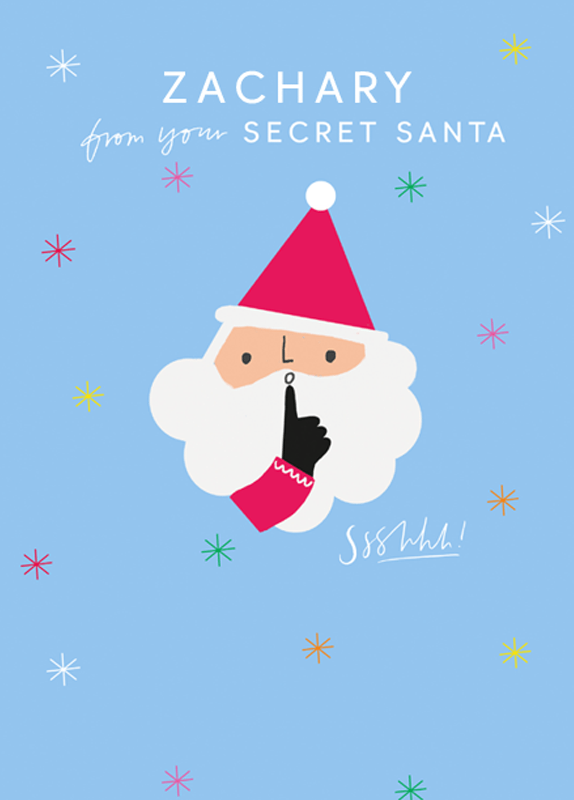 1830x2551 Personalised Kids Fun Secret Santa Ssshhh Christmas Card