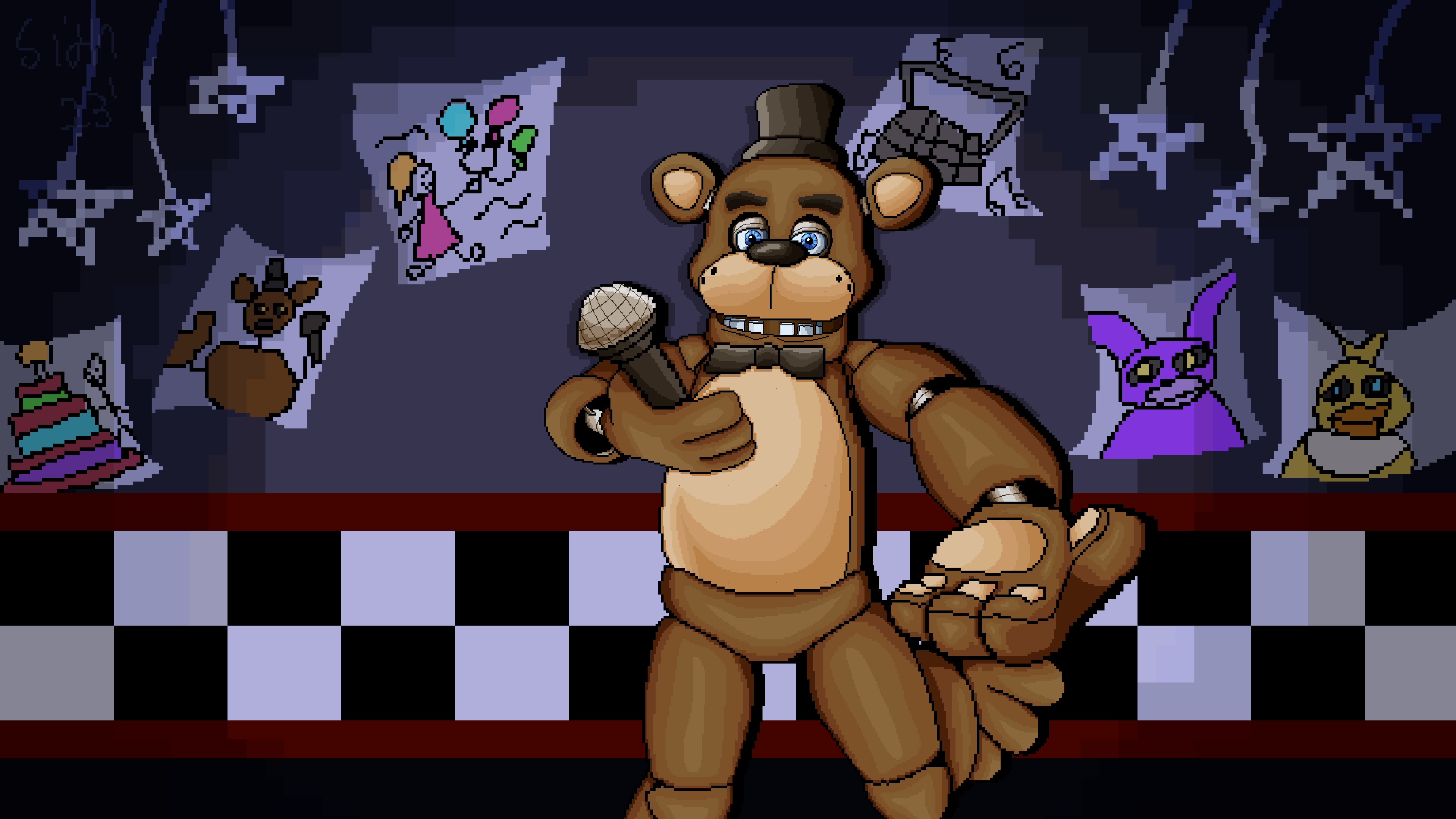 3840x2160 Secret Santa wallpaper I made for a friend Dec 2023 FREE TO USE! :3