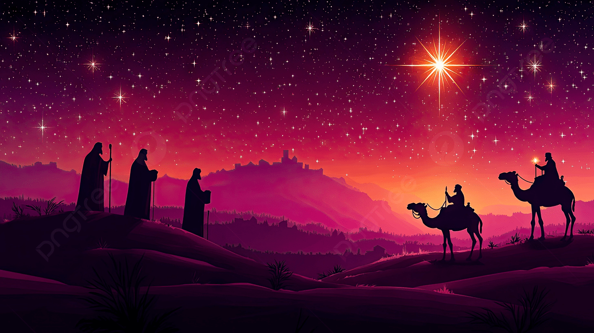 1200x673 Three Wise Men Following The Star Of Bethlehem Christmas Illustration, Camel, Religious Art, Artwork Background Image And Wallpaper for Free Download