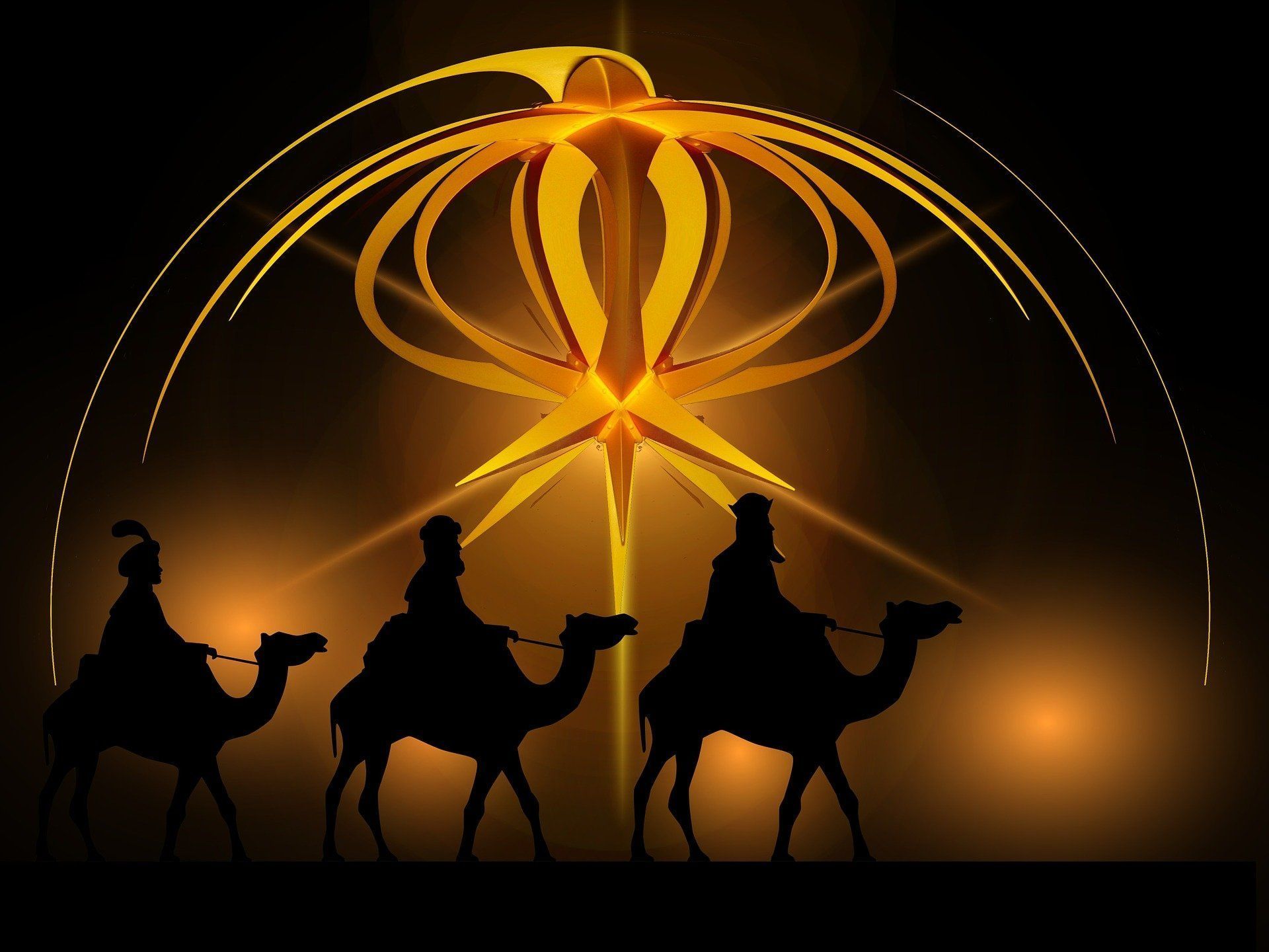 1920x1440 Christmas Journey: HD Holiday Magic of the Three Wise Men