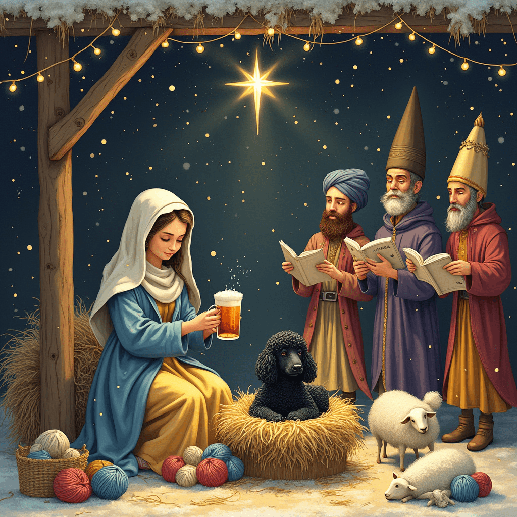1024x1024 Three Wise Men Choir Christmas Cards Robot Cards
