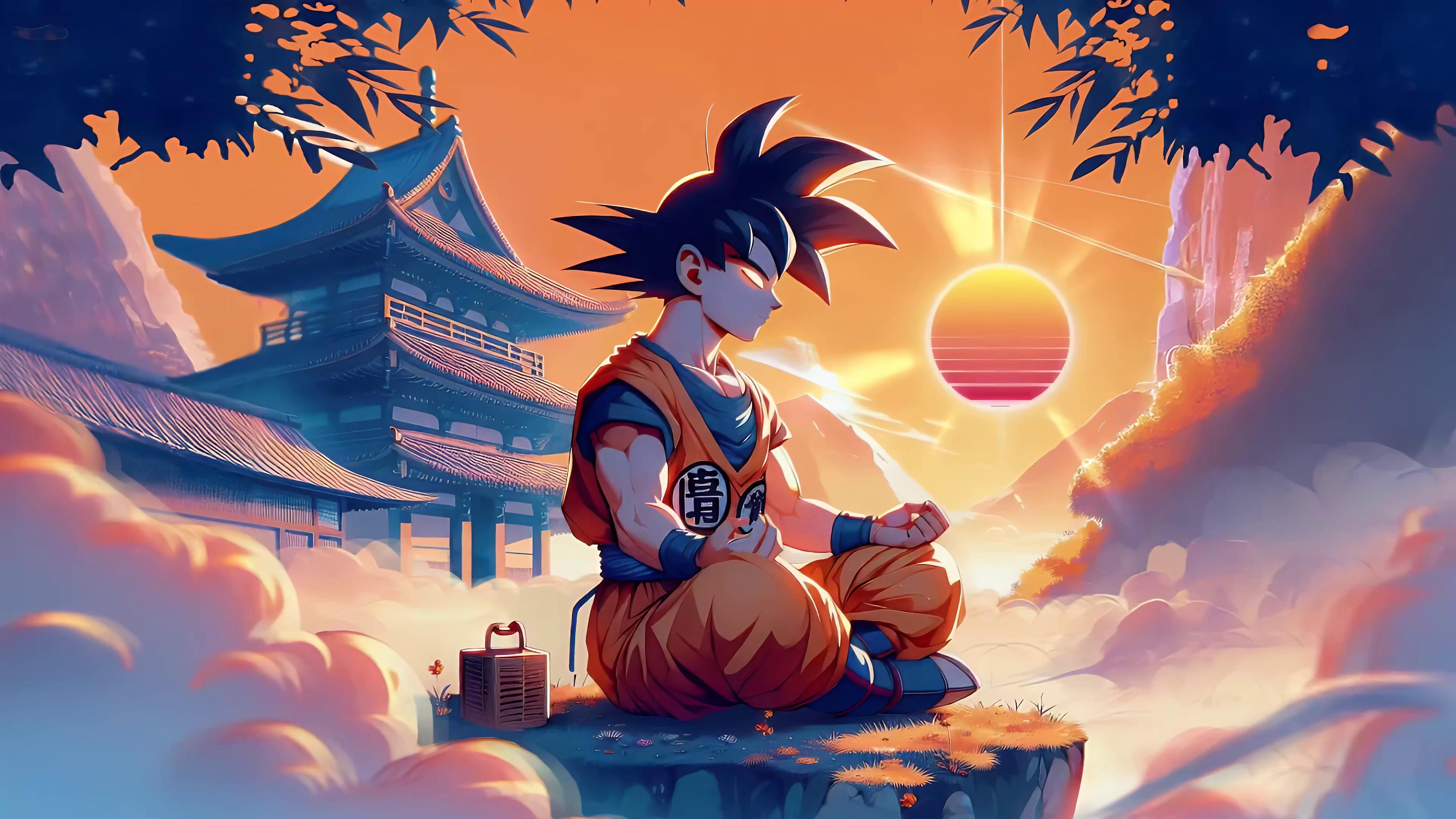 3840x2160 Goku Meditation Live Wallpaper