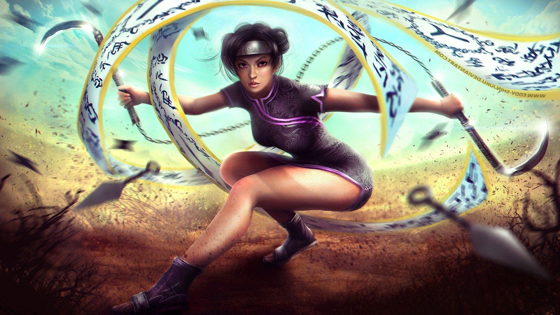 1920x1080 anime, Realistic, Naruto Shippuuden, Tenten, Anime Girls, Kunoichi Wallpaper HD / Desktop and Mobile Background