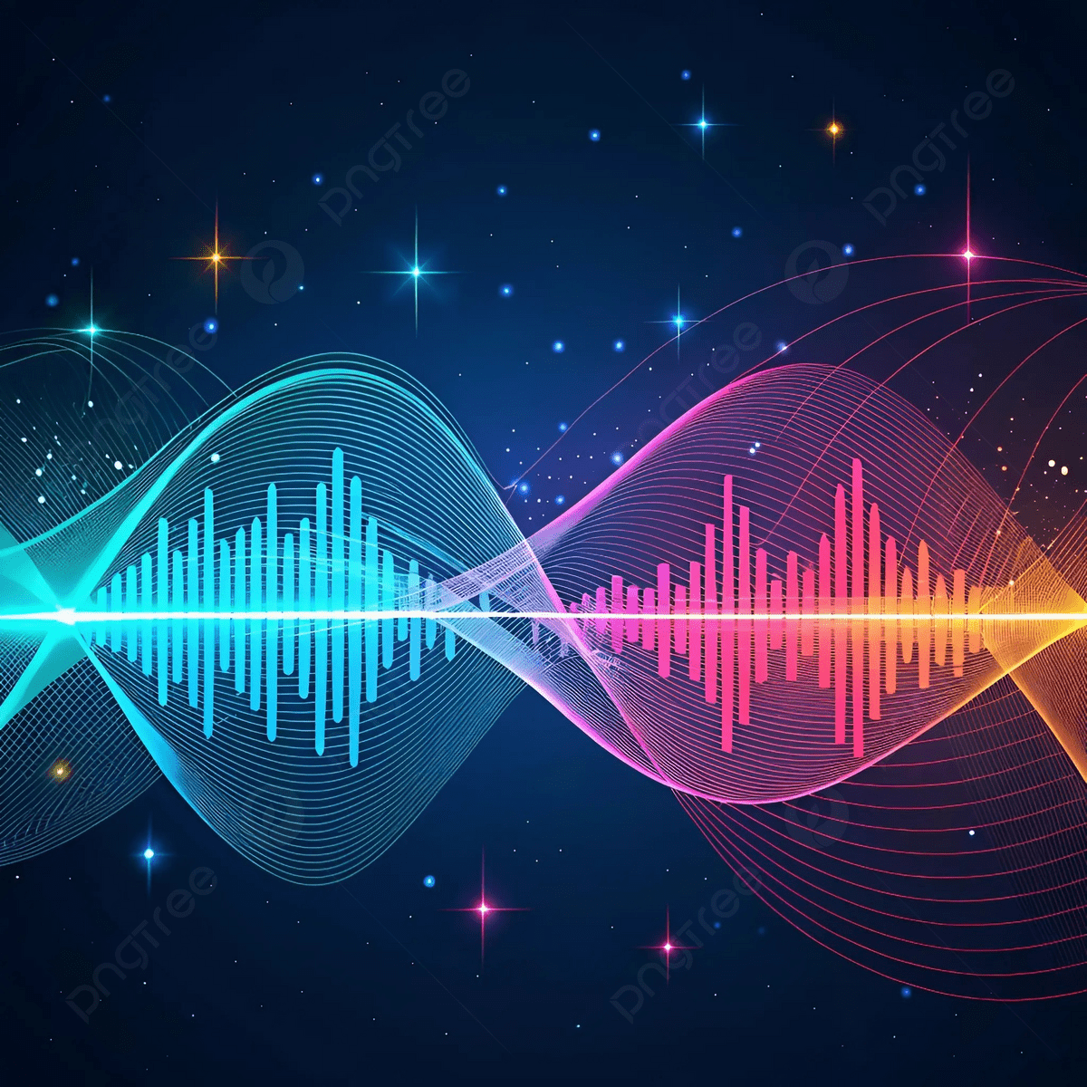 1200x1200 Enhance Your Music Videos With Animated Audio Waveform Background, Sound Vibes, Audio Signals, Frequency Display Background Image And Wallpaper for Free Download
