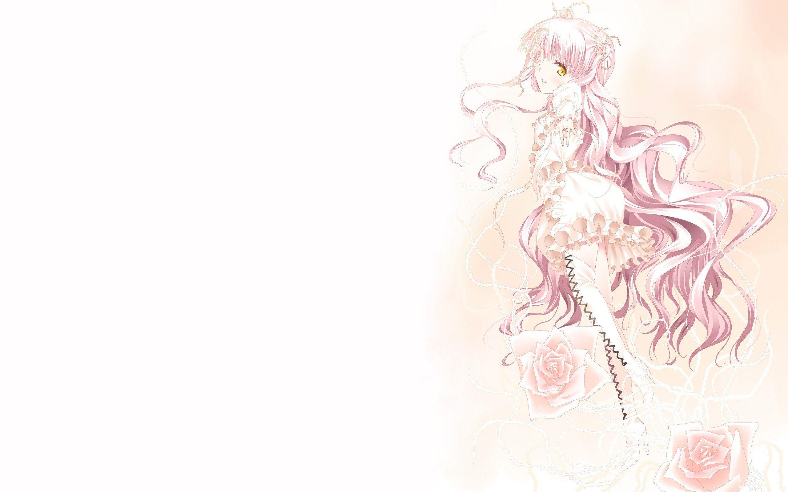 2560x1600 dress, Flowers, Long, Hair, Rozen, Maiden, Eyepatch, Pink, Hair, Yellow, Eyes, Lolita, Fashion, Anime, Girls, Kirakishou Wallpaper HD / Desktop and Mobile Background