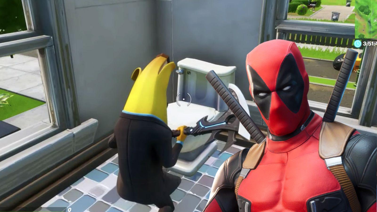 1600x900 How to find Deadpool's toilet plunger & destroy toilets: Fortnite