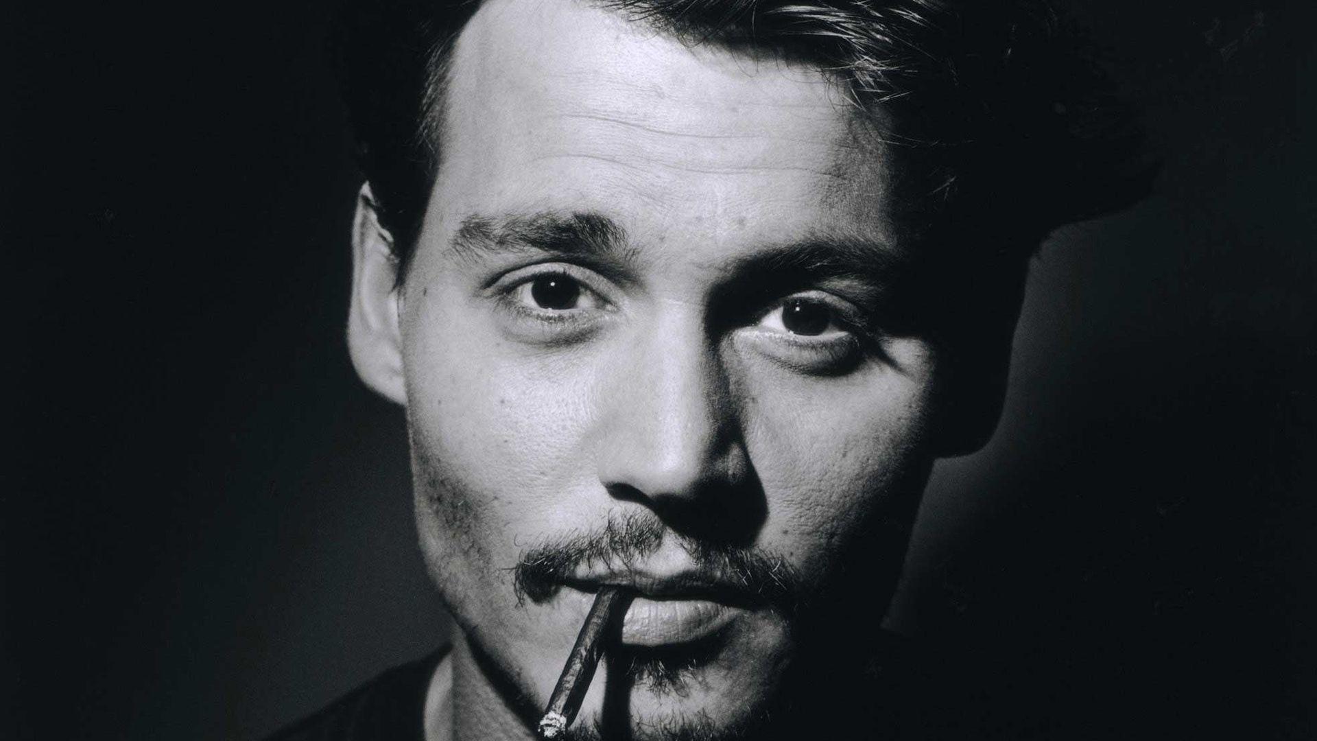 1920x1080 Full HD Wallpaper johnny depp attractive black and white, Desktop