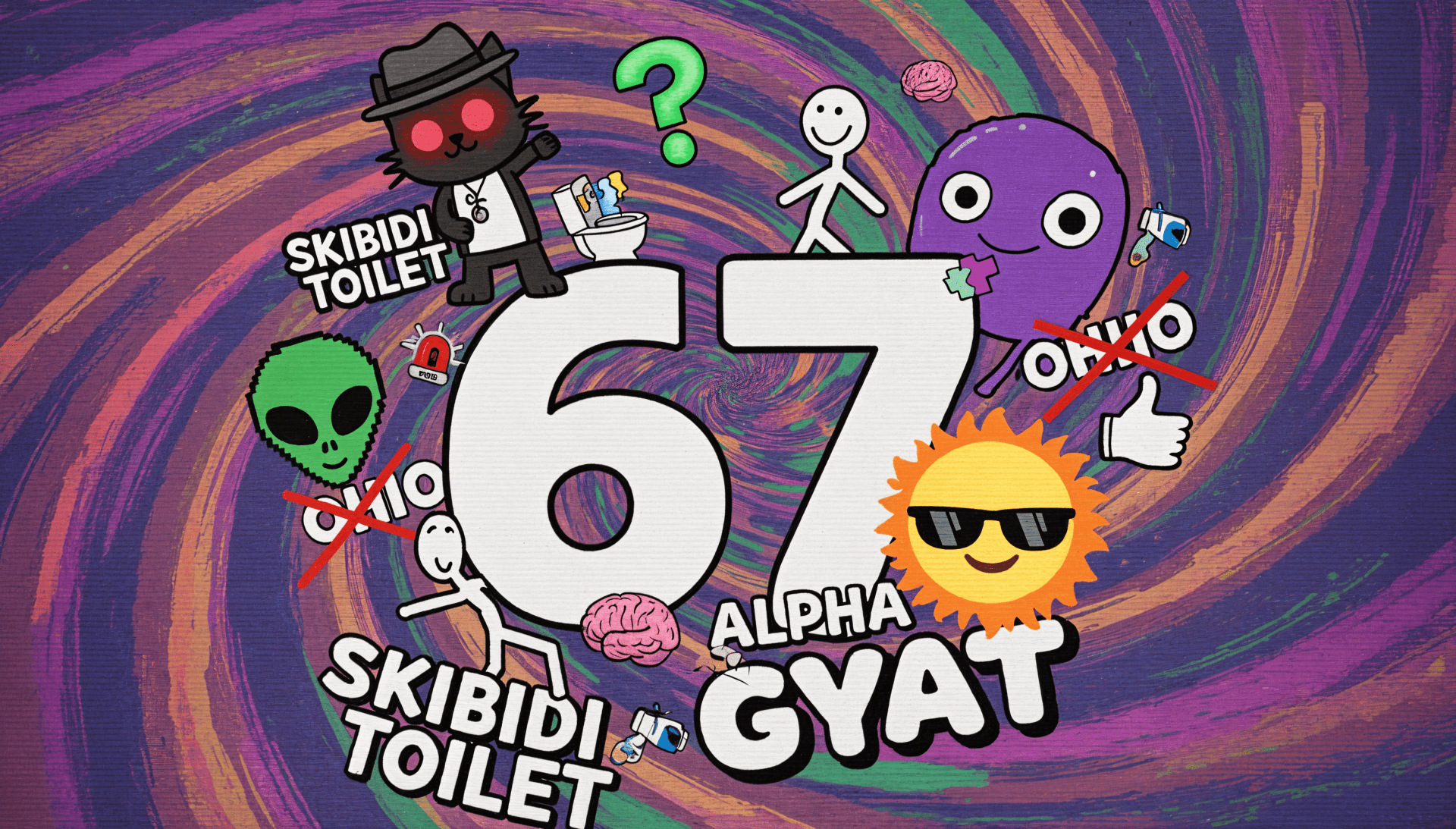 1920x1093 Skibidi Toilet 67: Alpha Gyat Meme