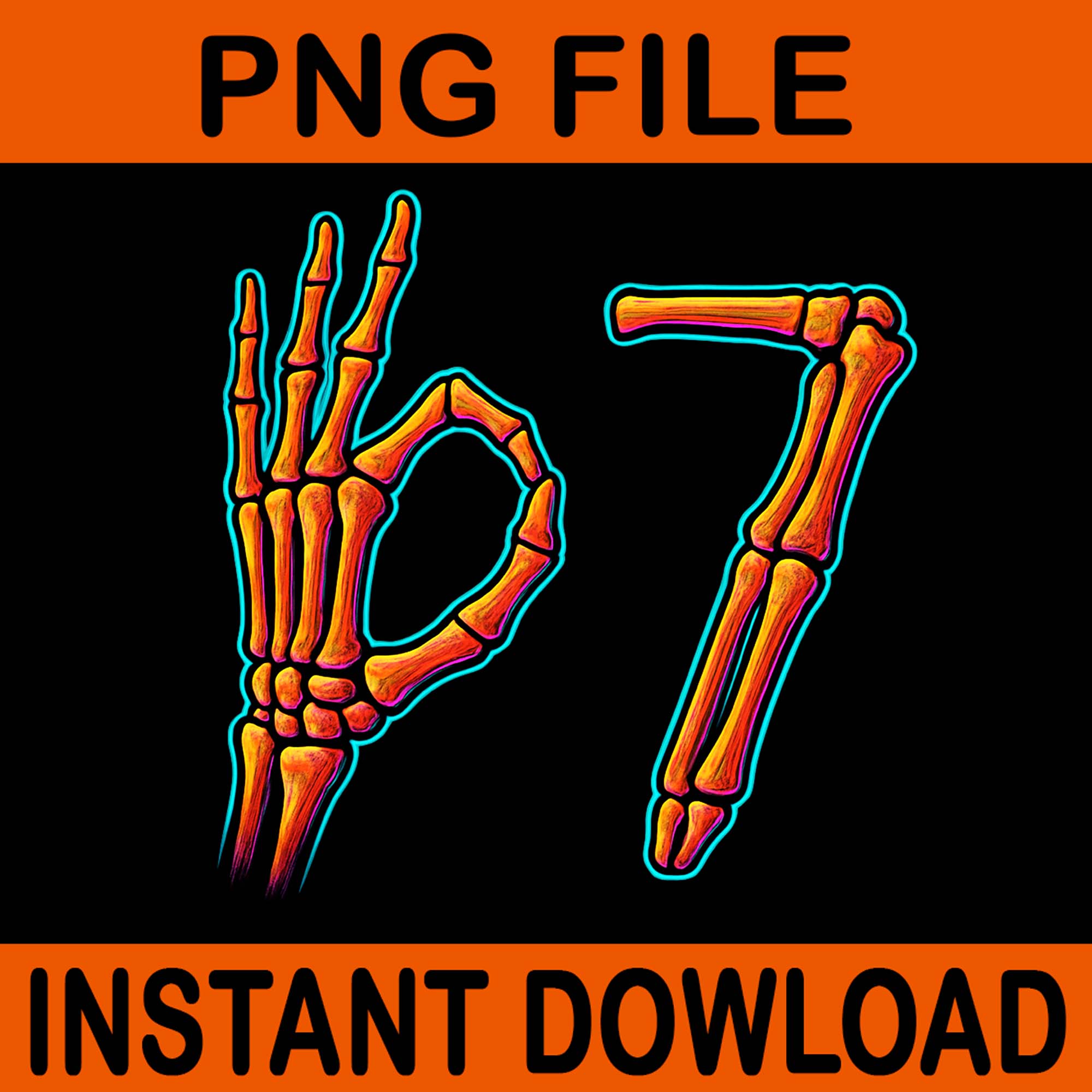 2000x2000 Meme 67 Six Seven PNG, Six Seven Meme PNG, 67 Skeleton PNG, 67 Meme Skeleton PNG