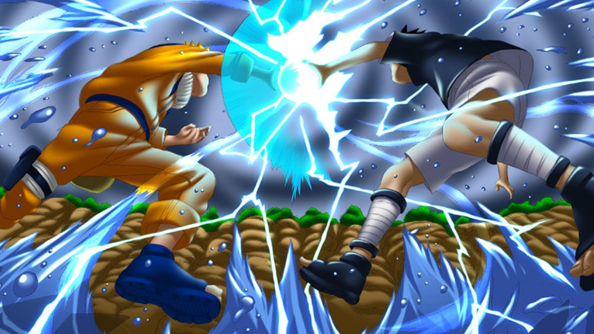 1920x1080 Shippuden Battles Uzumaki Naruto Rasengan Chidori Wallpaper
