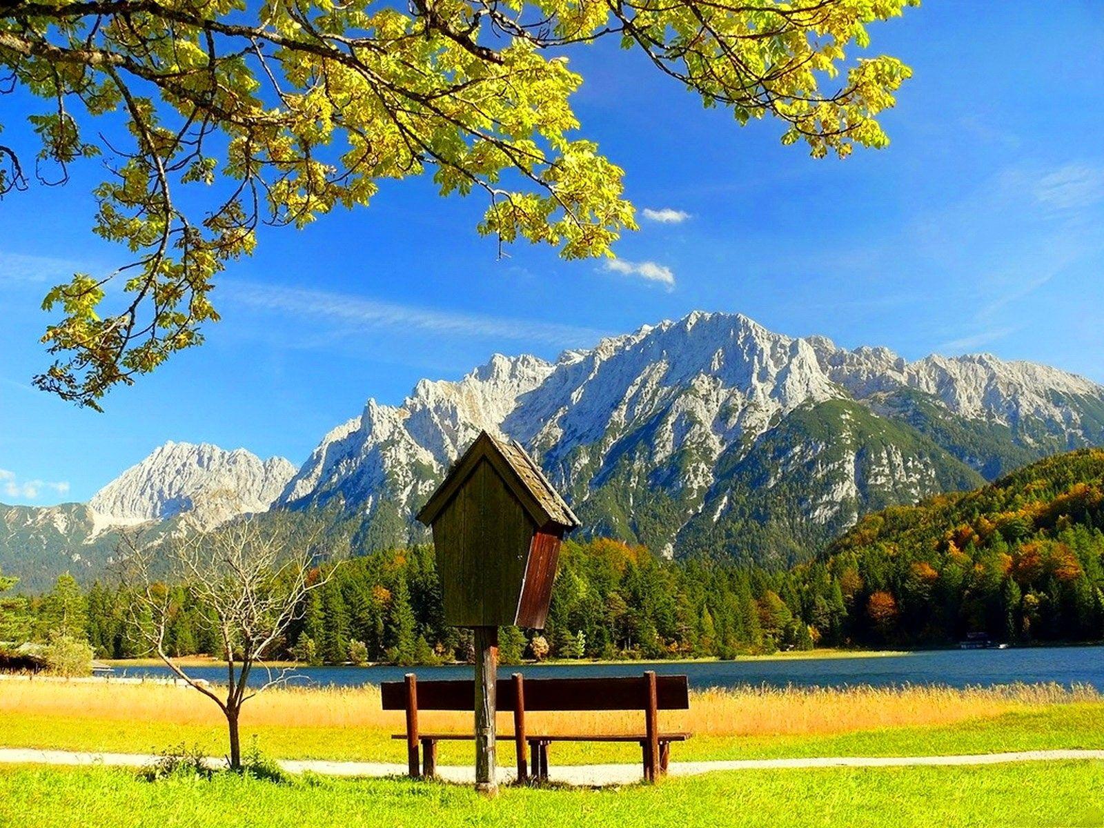 Mountain rest. German Landscape. Press Landscape in Germany.