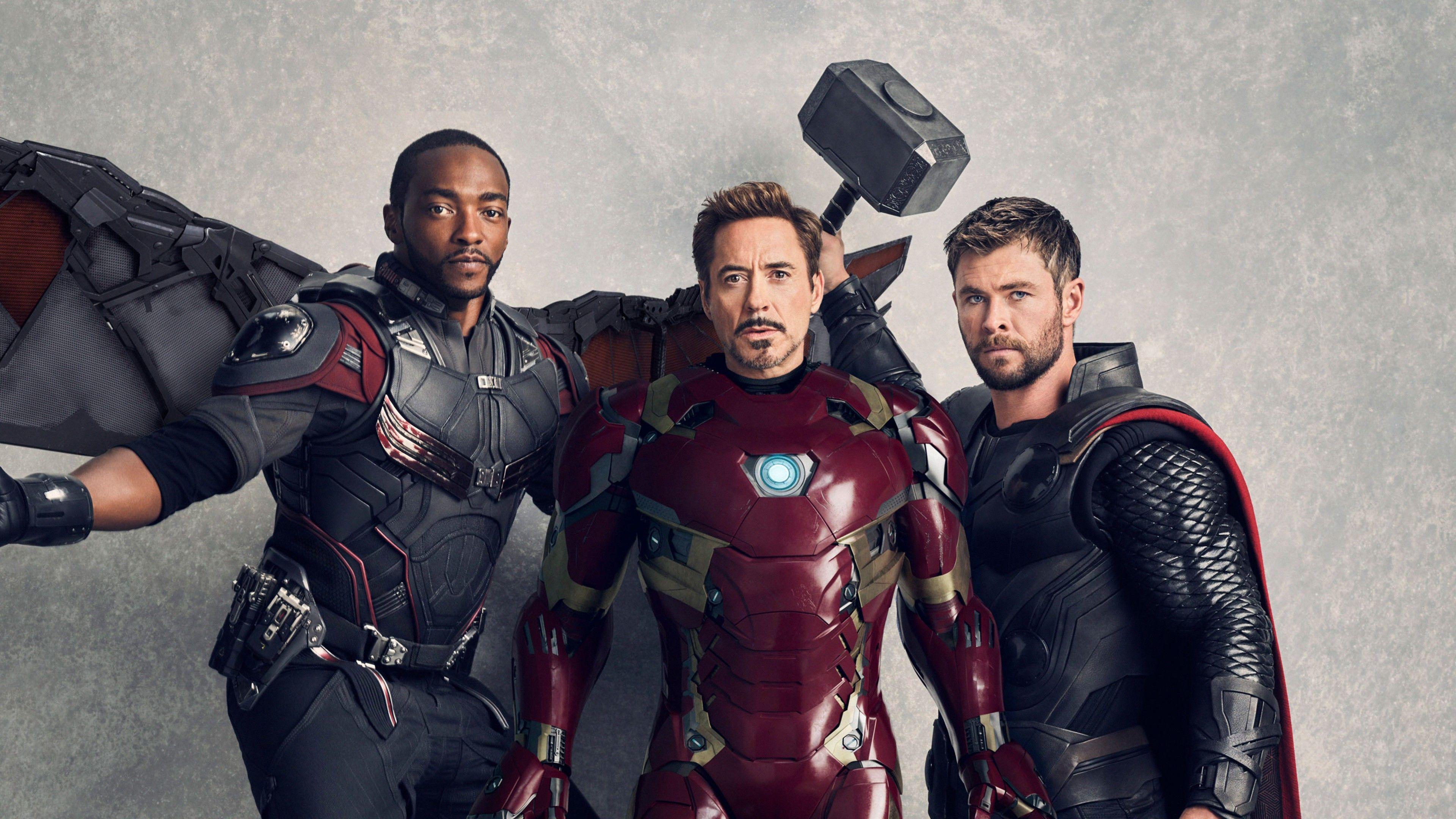 3840x2160 Wallpaper Avengers: Infinity War, Falcon, Iron Man, Thor, Anthony
