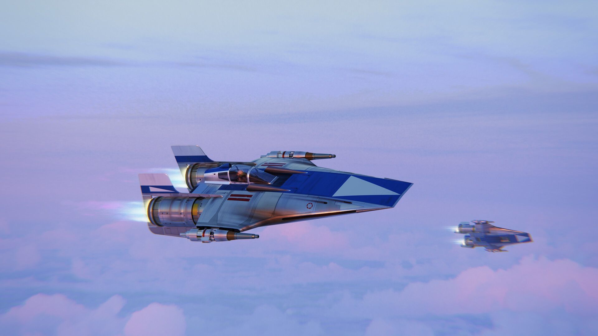 1920x1080 Star Wars Last Jedi A Wing / R 22 Spearhead (Re Visit)