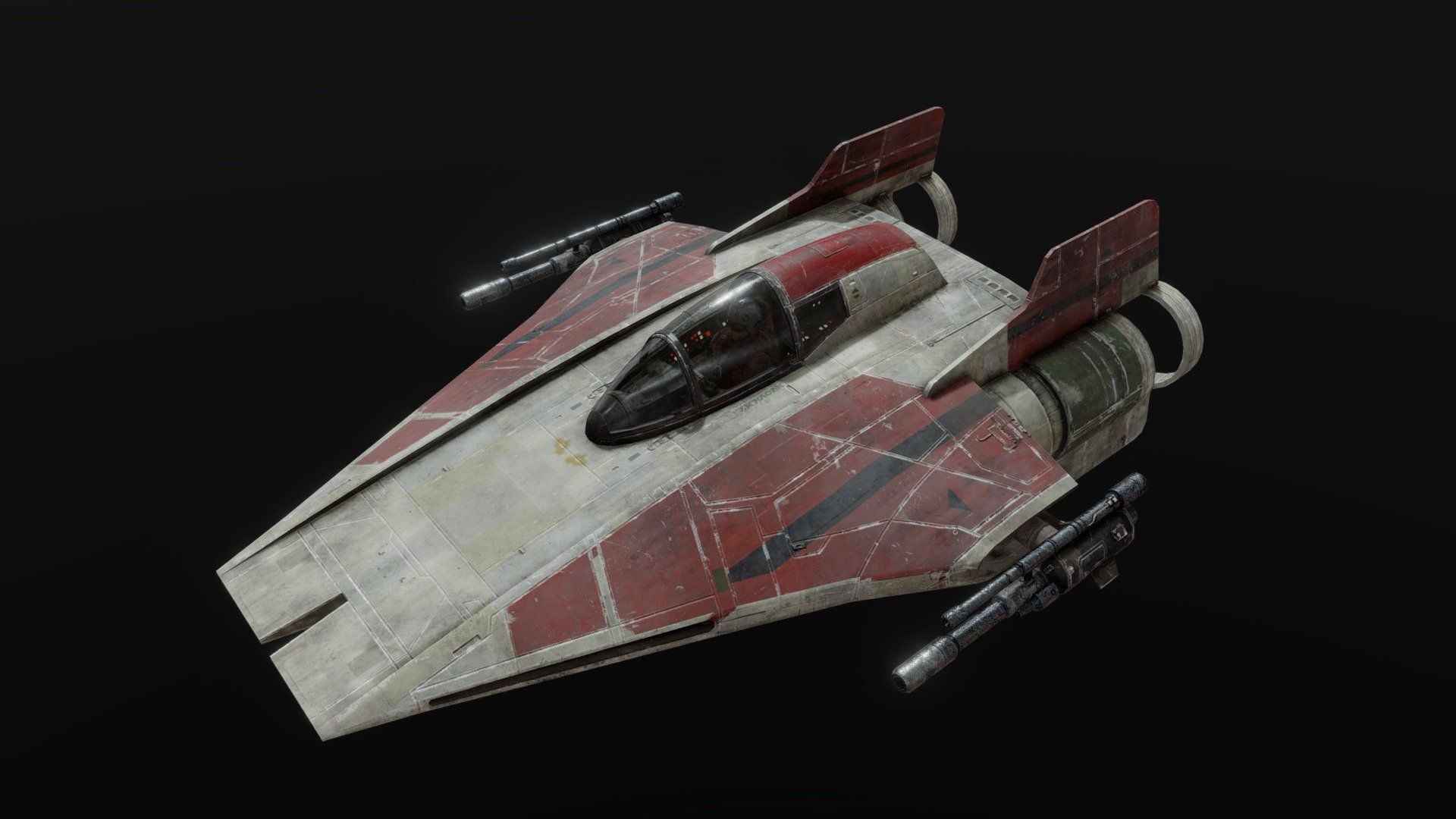 1920x1080 Star Wars A Wing (Rebels RotJ Design Cross) Model By Robear [fb97ec7]