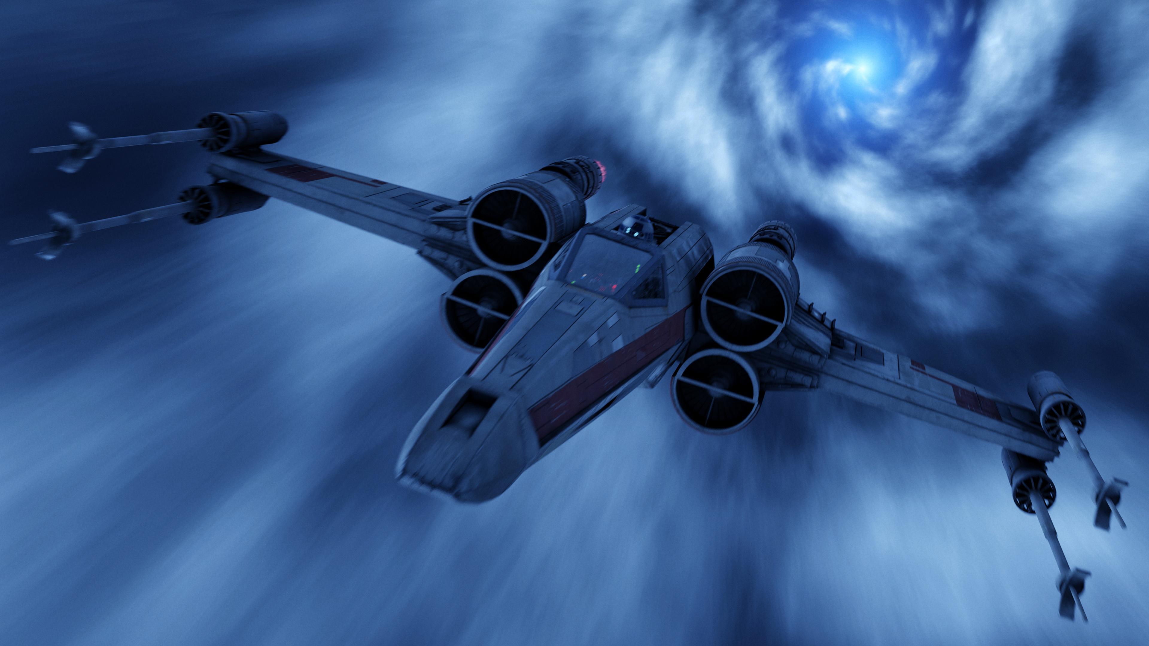 3840x2160 X Wing Takes A Shortcut Through Hyperspace (new 4k Rendered Wallpaper)