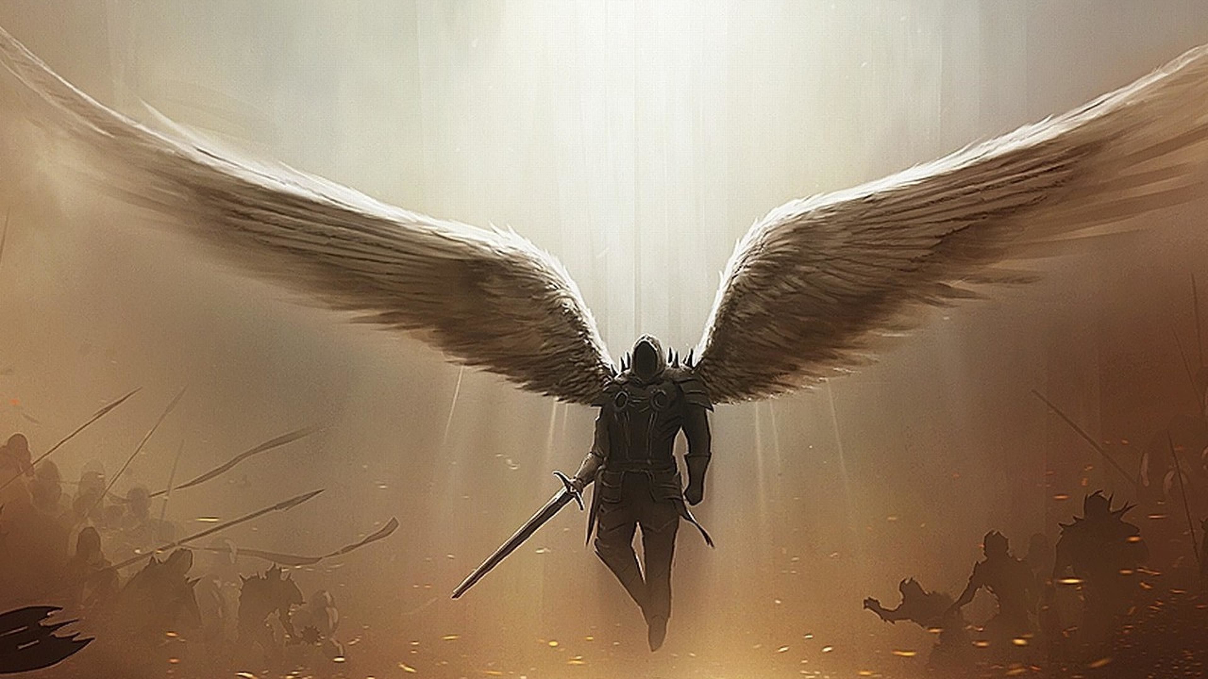 3840x2160 Angel Wings Background