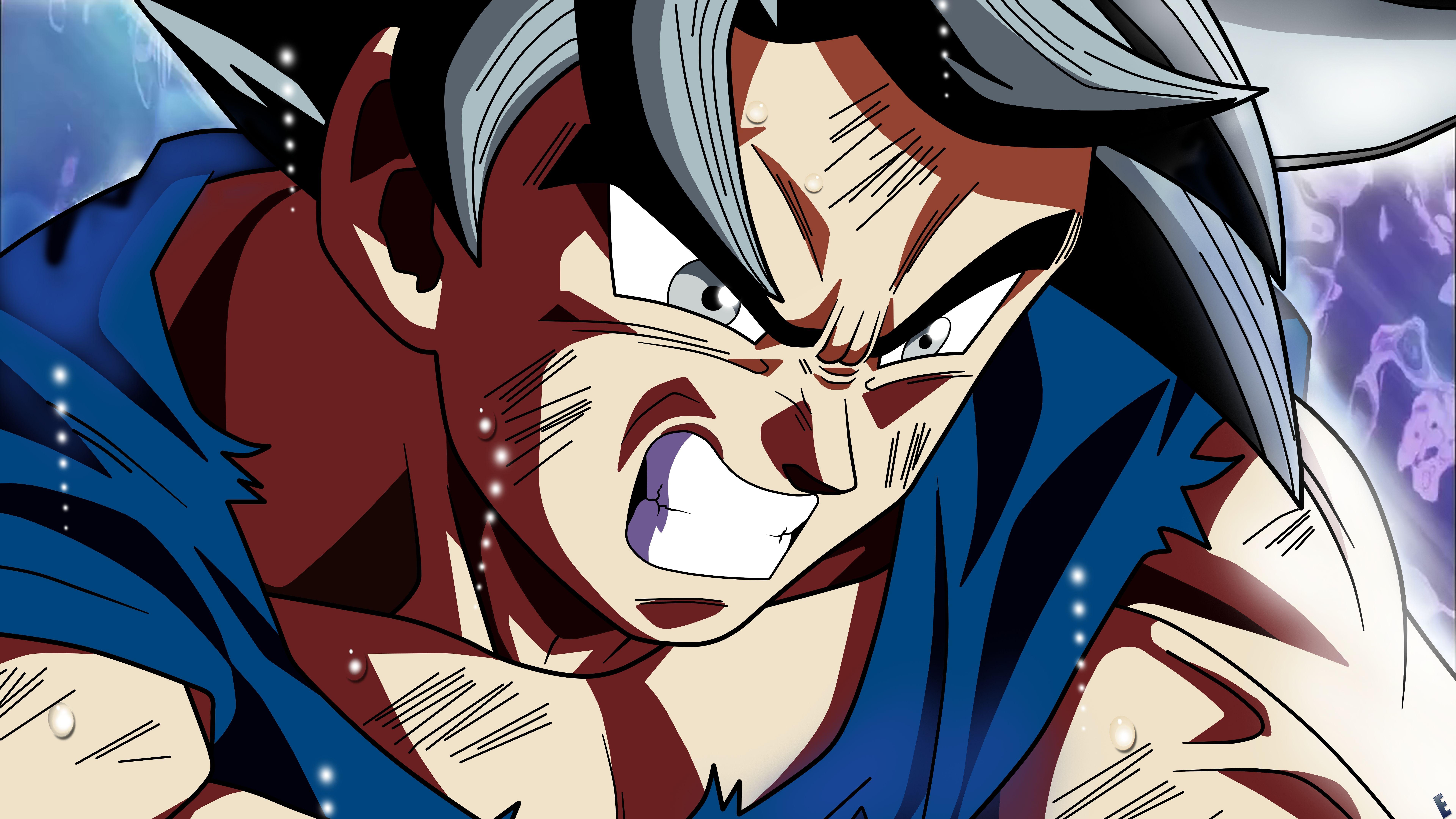 7680x4320 Goku Ultra Instinct Wallpaper