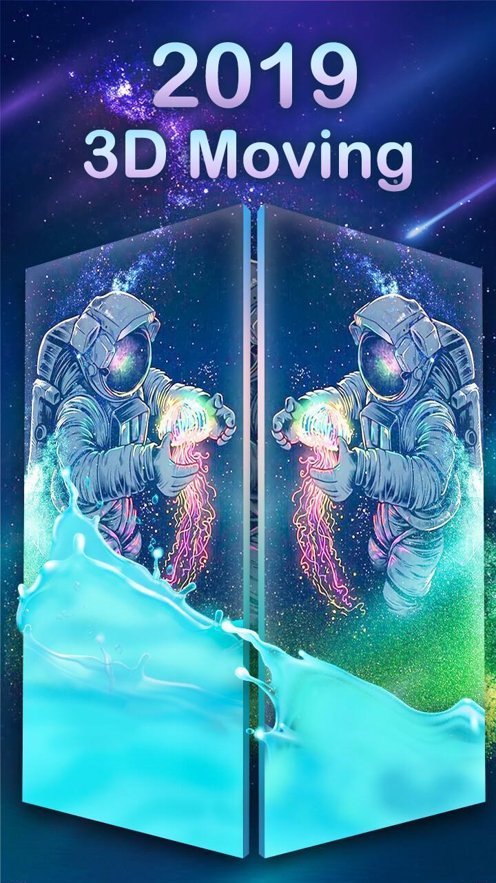720x1280 Gravity Astronaut Live Wallpaper Magic Touch 3D for Android