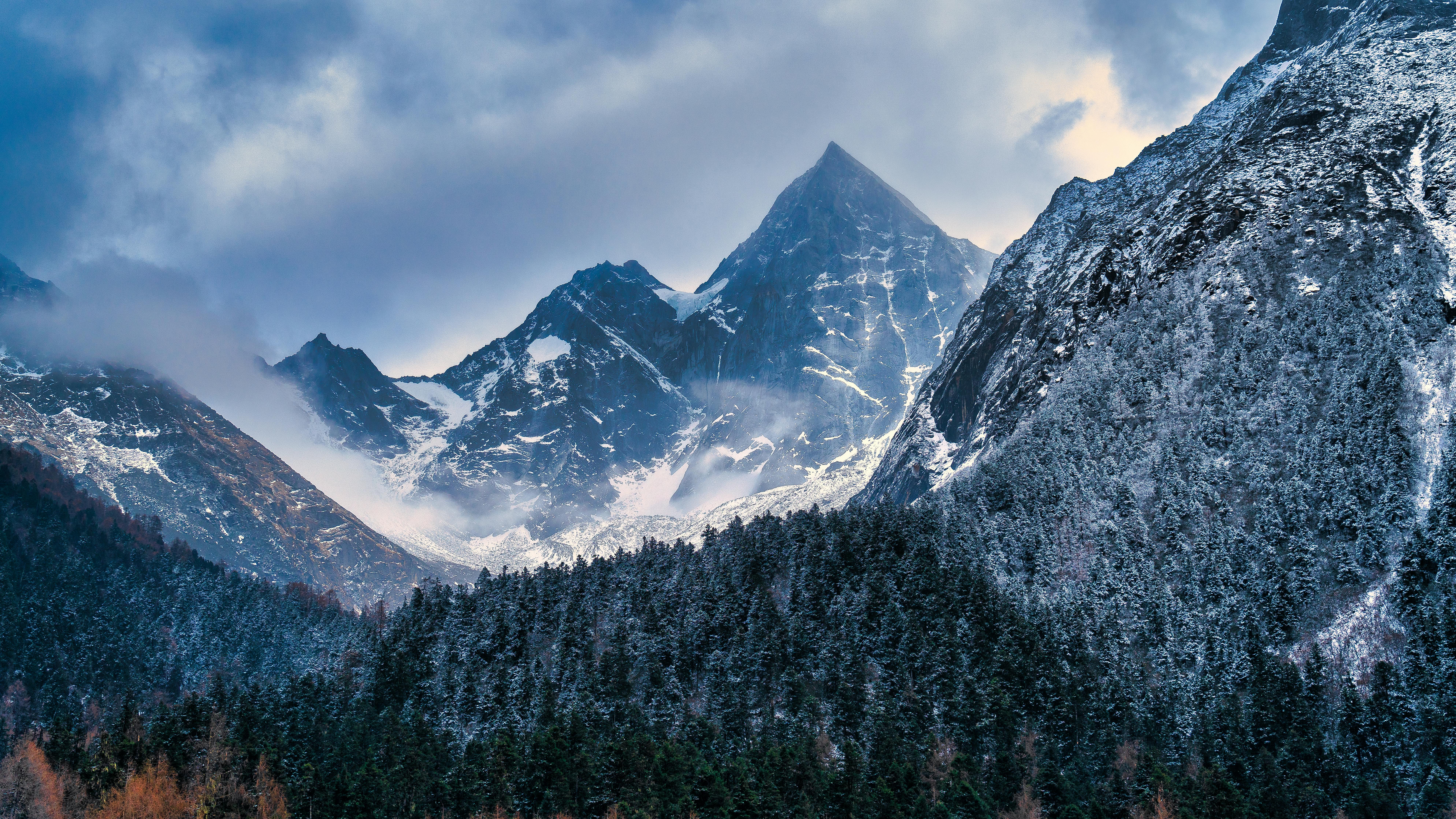 7952x4473 Winter Scenic Mountain Landscape · Free