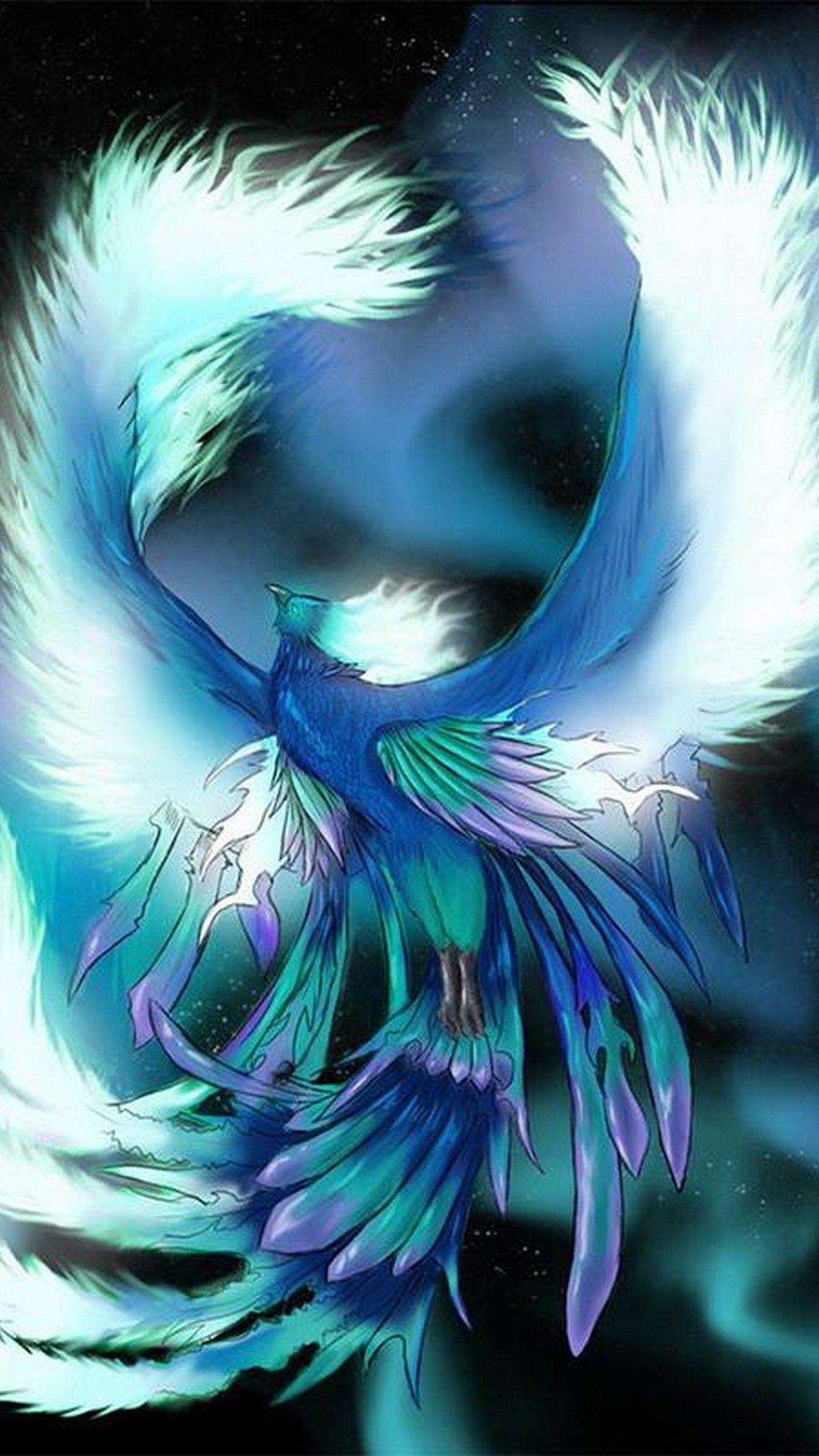 1080x1920 Mobile Wallpaper Ice Phoenix 3D iPhone Wallpaper