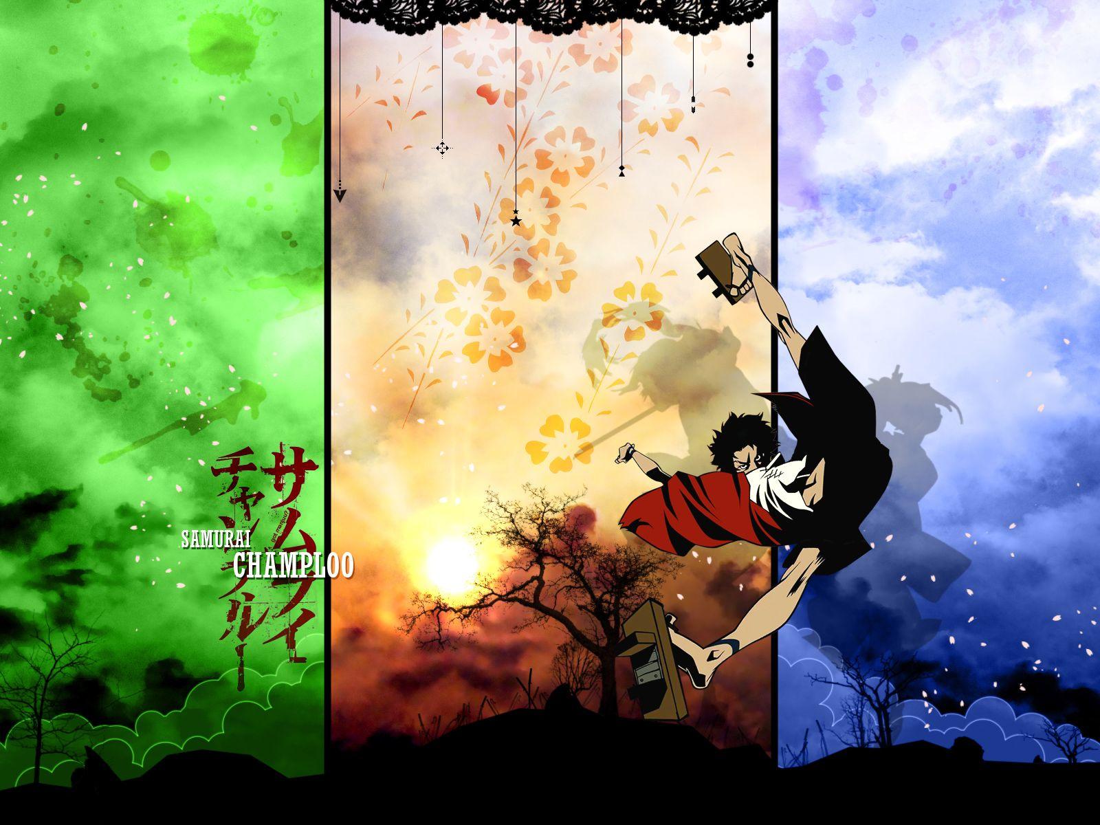 1600x1200 all male clouds japanese clothes male mugen samurai champloo sky