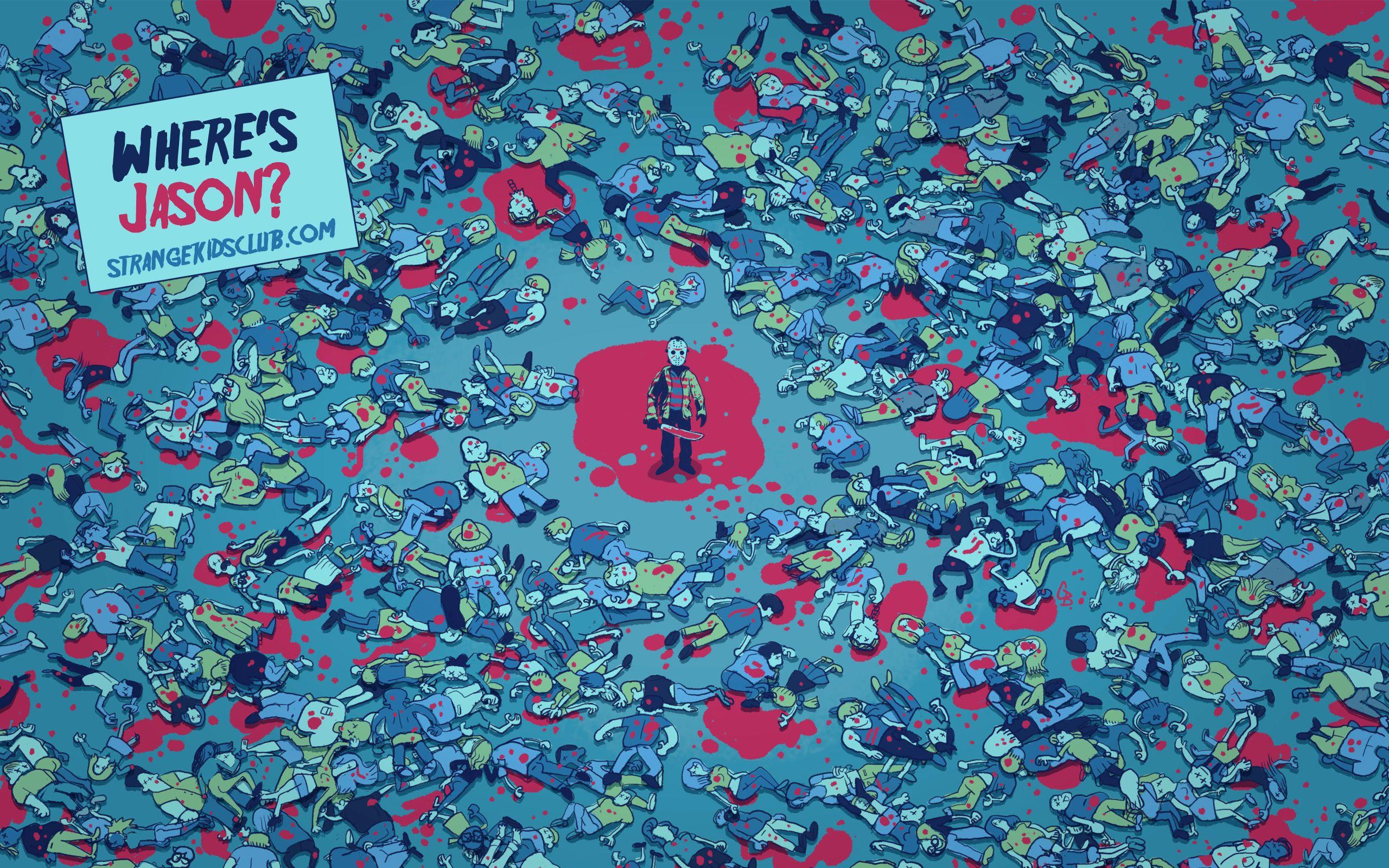 2560x1600 FREE 'Where's Jason?' Wallpaper by Glen Brogran to Celebrate Friday