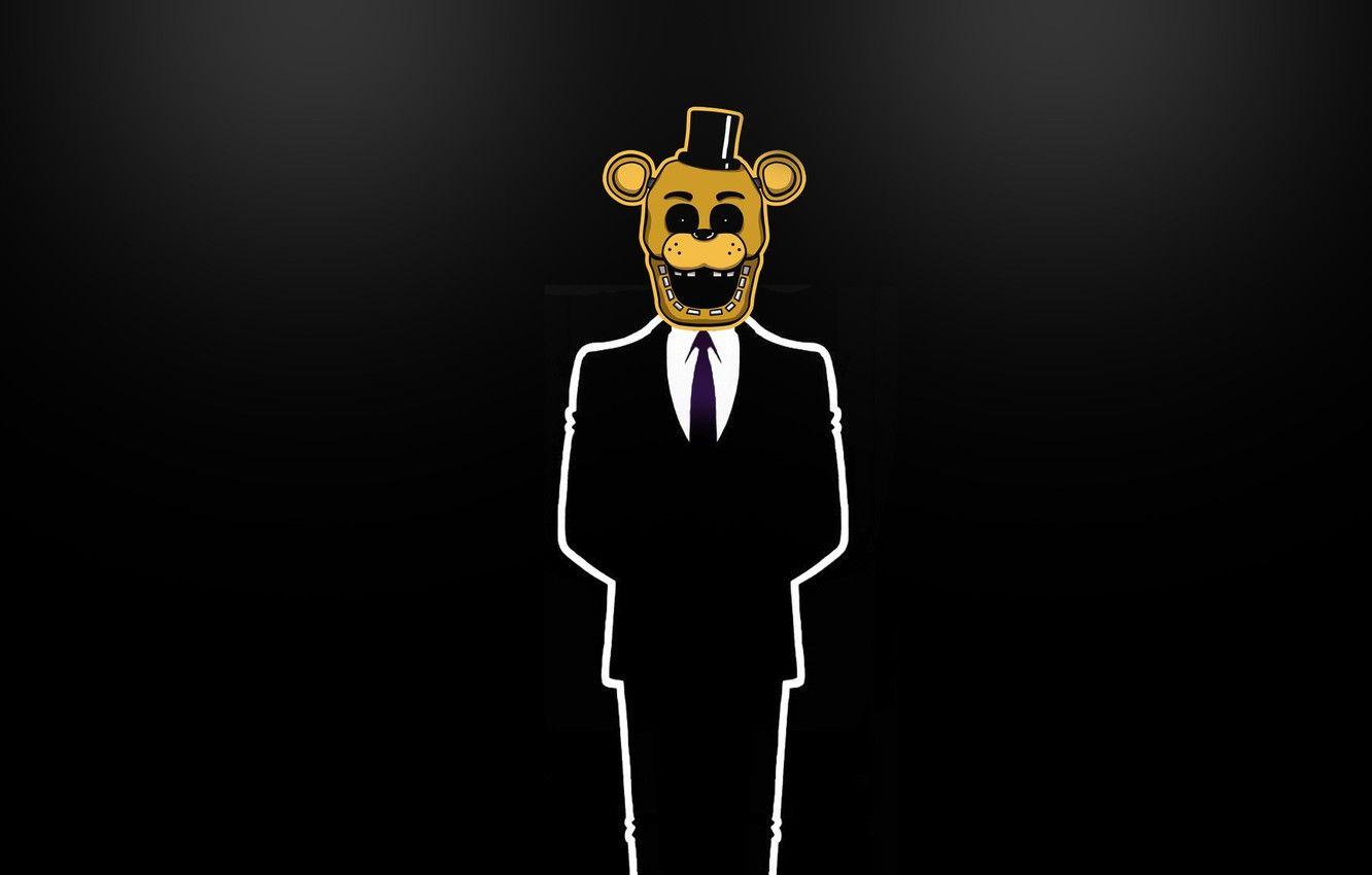 1332x850 Wallpaper #Gold Freddy, #Minimalism, #FNAF image for desktop