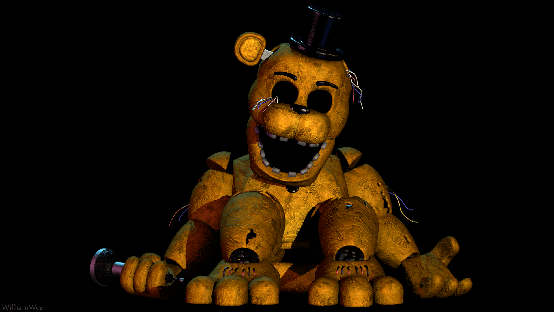 1920x1080 SFM RENDER) UCN Withered Golden Freddy