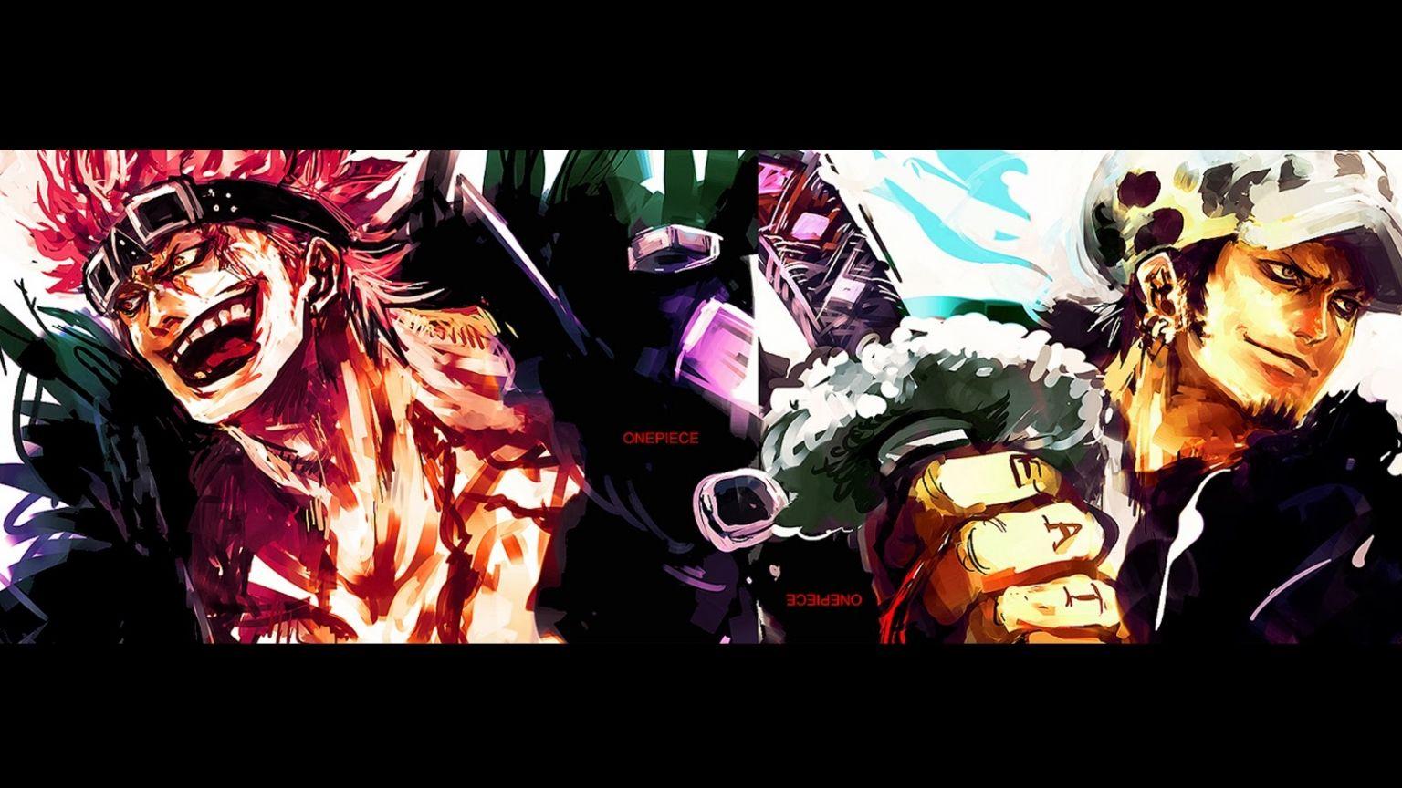 1536x864 Free download Eustass Kid Tralfagar Law Katana anime HD wallpaper