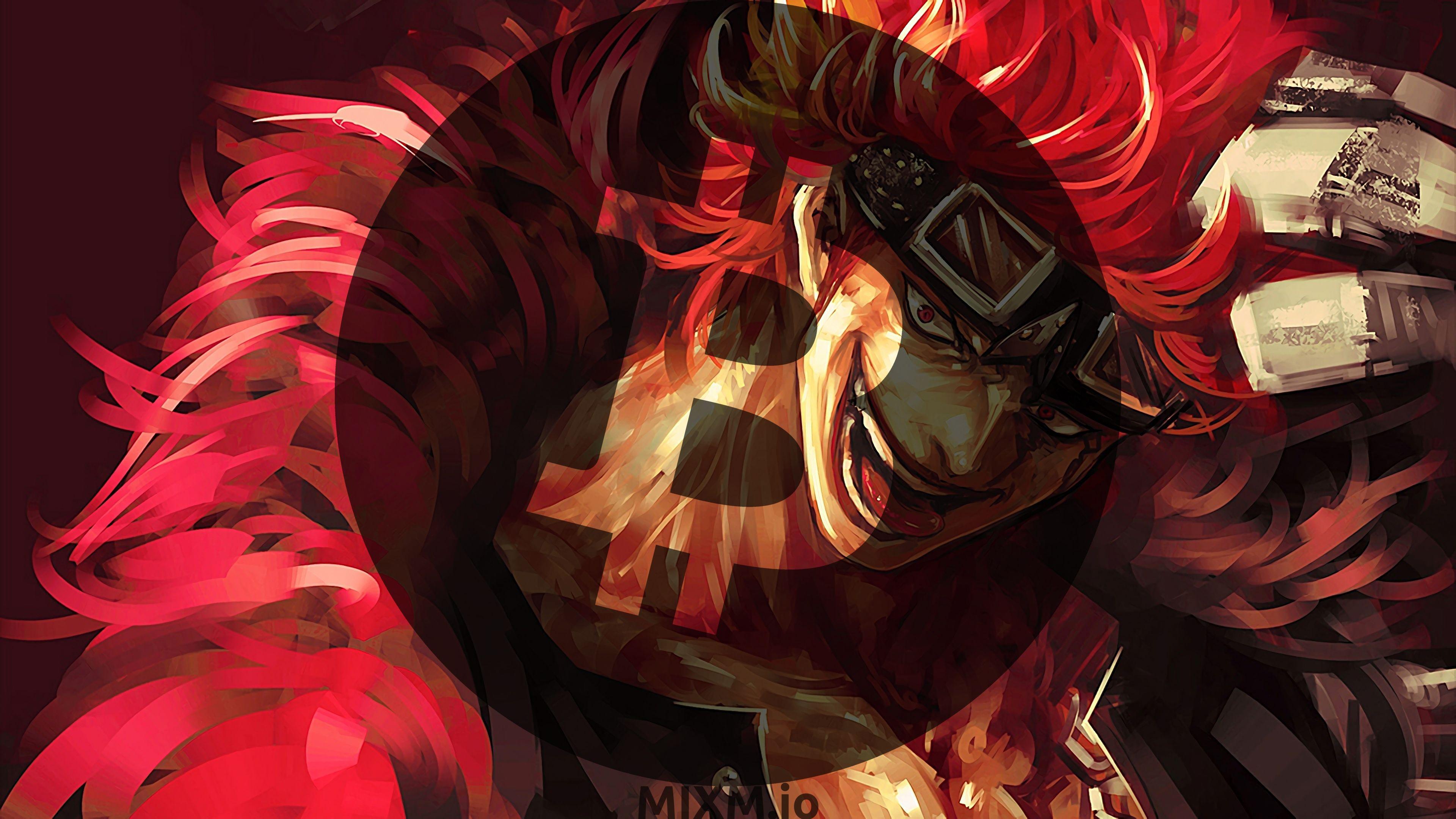 3840x2160 Bitcoin BTC Logo Eustass Kid One Piece B2571 Dark Wallpaper Background