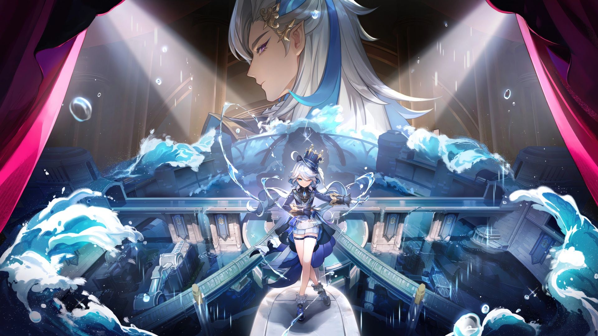 1920x1080 Furina Wallpaper 4K, Neuvillette, Genshin Impact, 5K