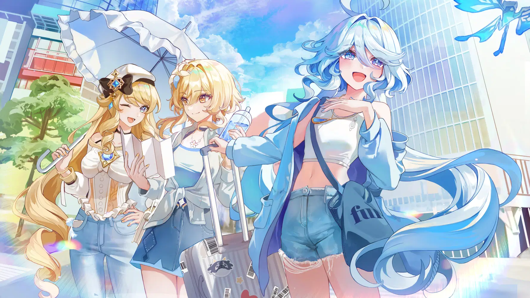 1778x1000 Furina, Lumine, Navia pc wallpaper 5k Genshin Impact