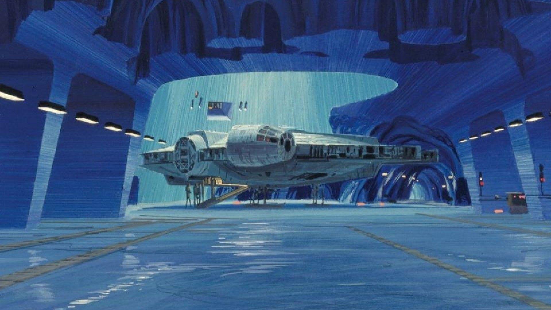 1920x1080 Millenium Falcon Echo Base concept illustration