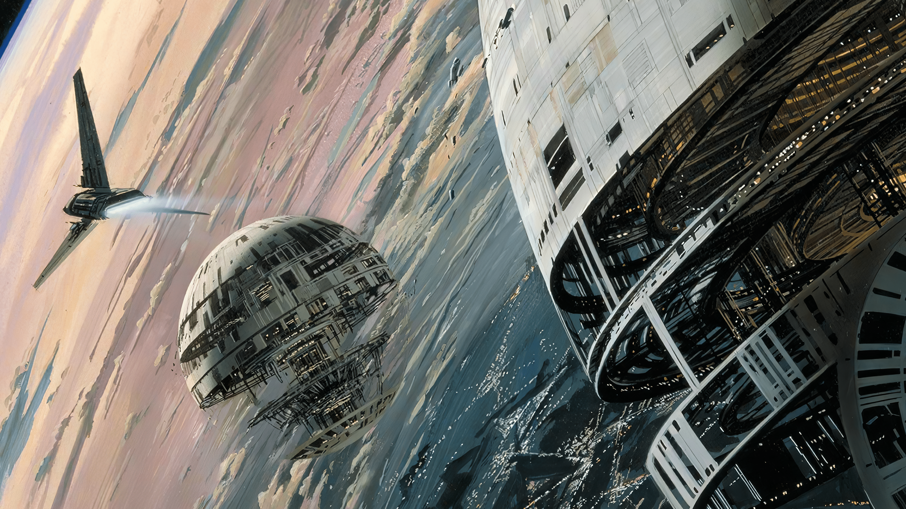 3840x2160 Construction on the Horizon by Ralph McQuarrie Star Wars