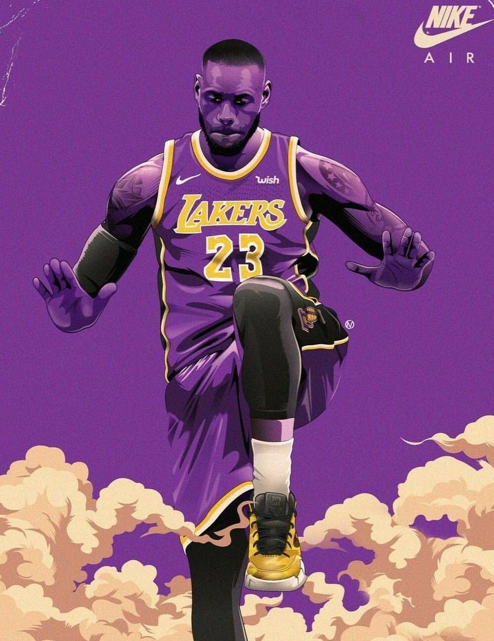 Cartoon LeBron Lakers Wallpapers - Top Free Cartoon LeBron Lakers  Backgrounds - WallpaperAccess