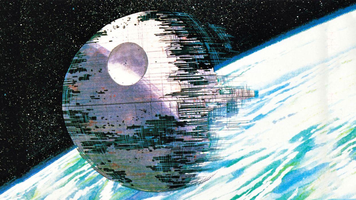 1244x700 Star Wars Death Star Ralph McQuarrie wallpaperx1080